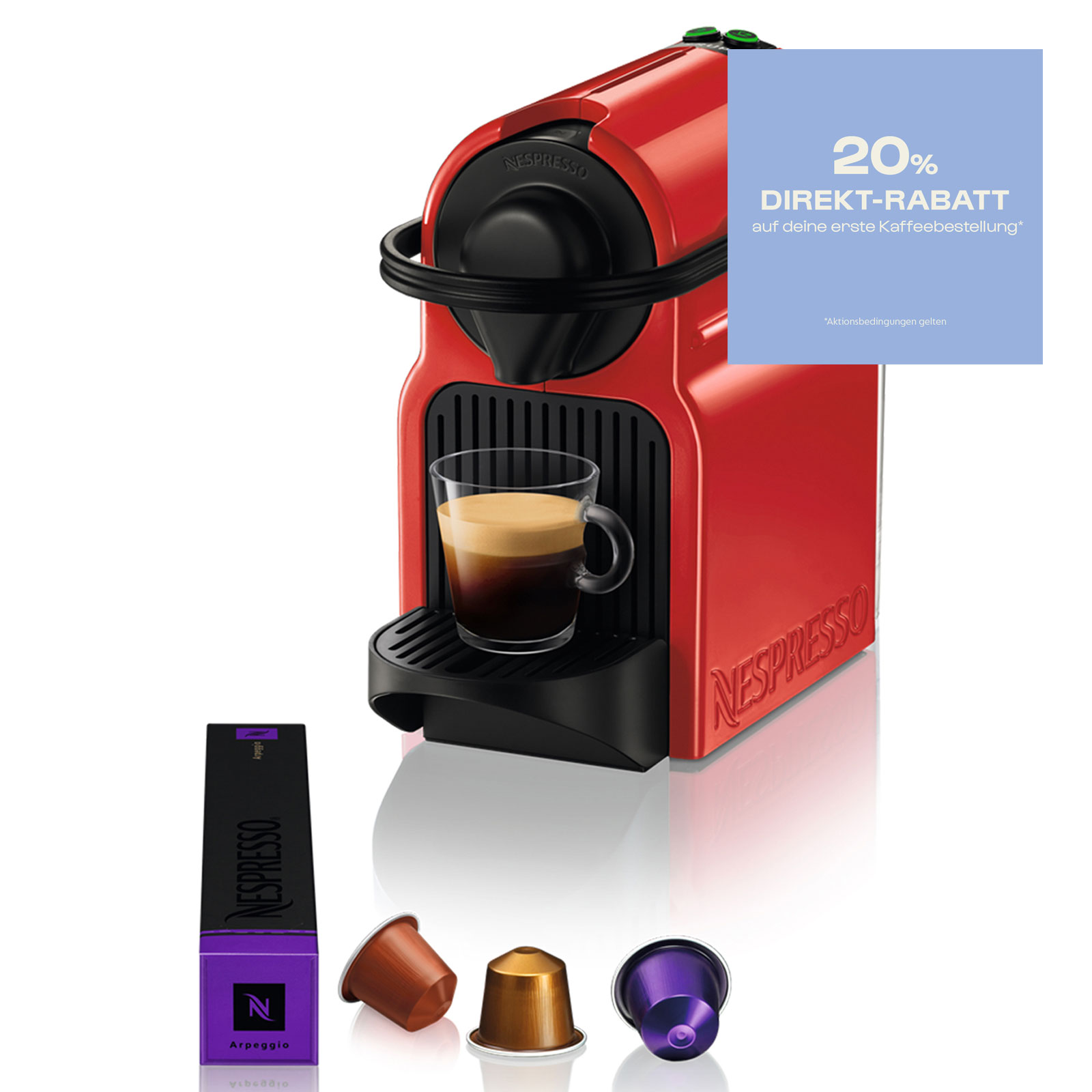 Krups XN 1005 Inissia Nespressoautomat rot