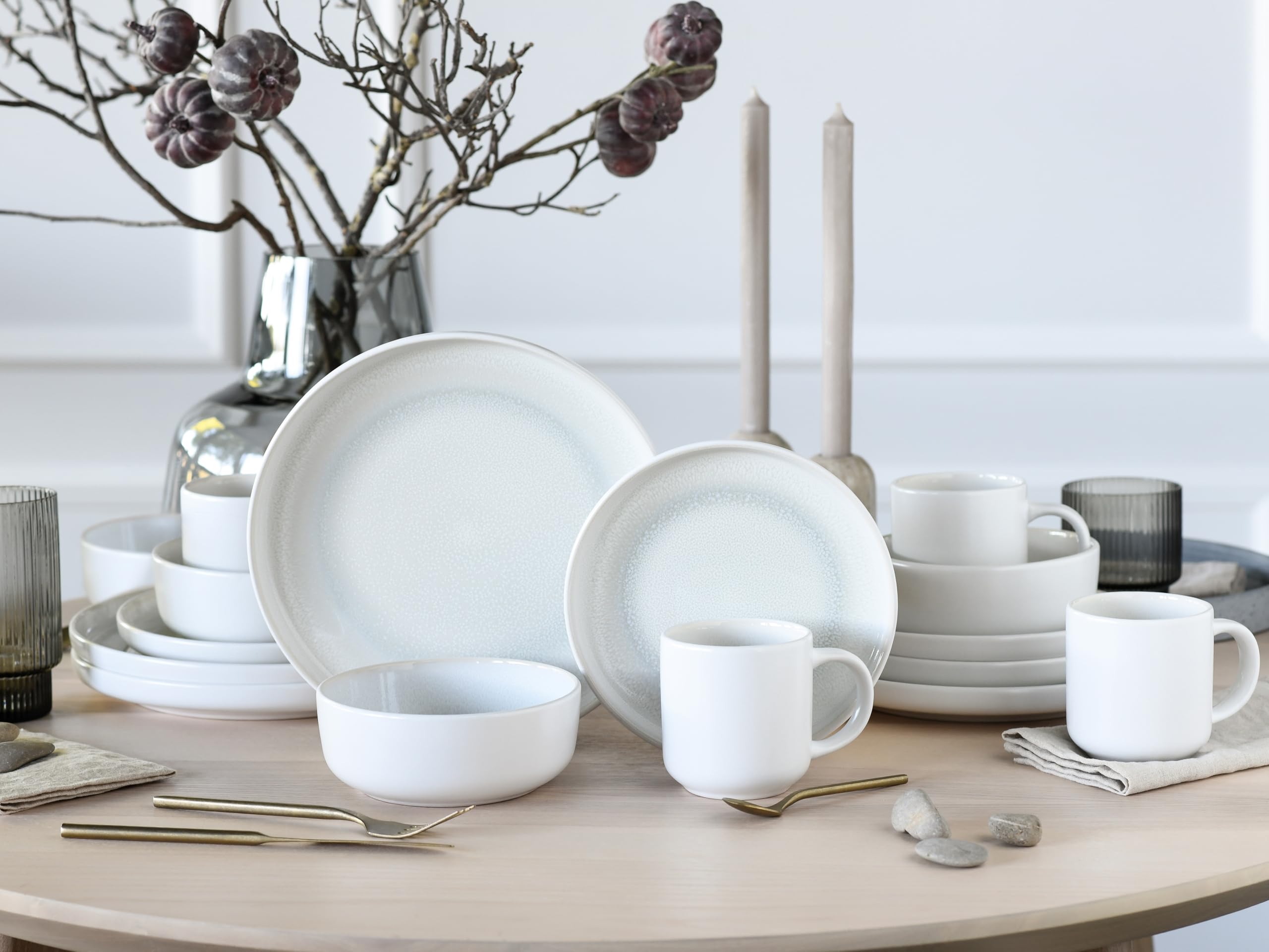 CreaTable 24714 Kombiservice Serie Nordic Fjord Ice 16-tlg. 4 Personen