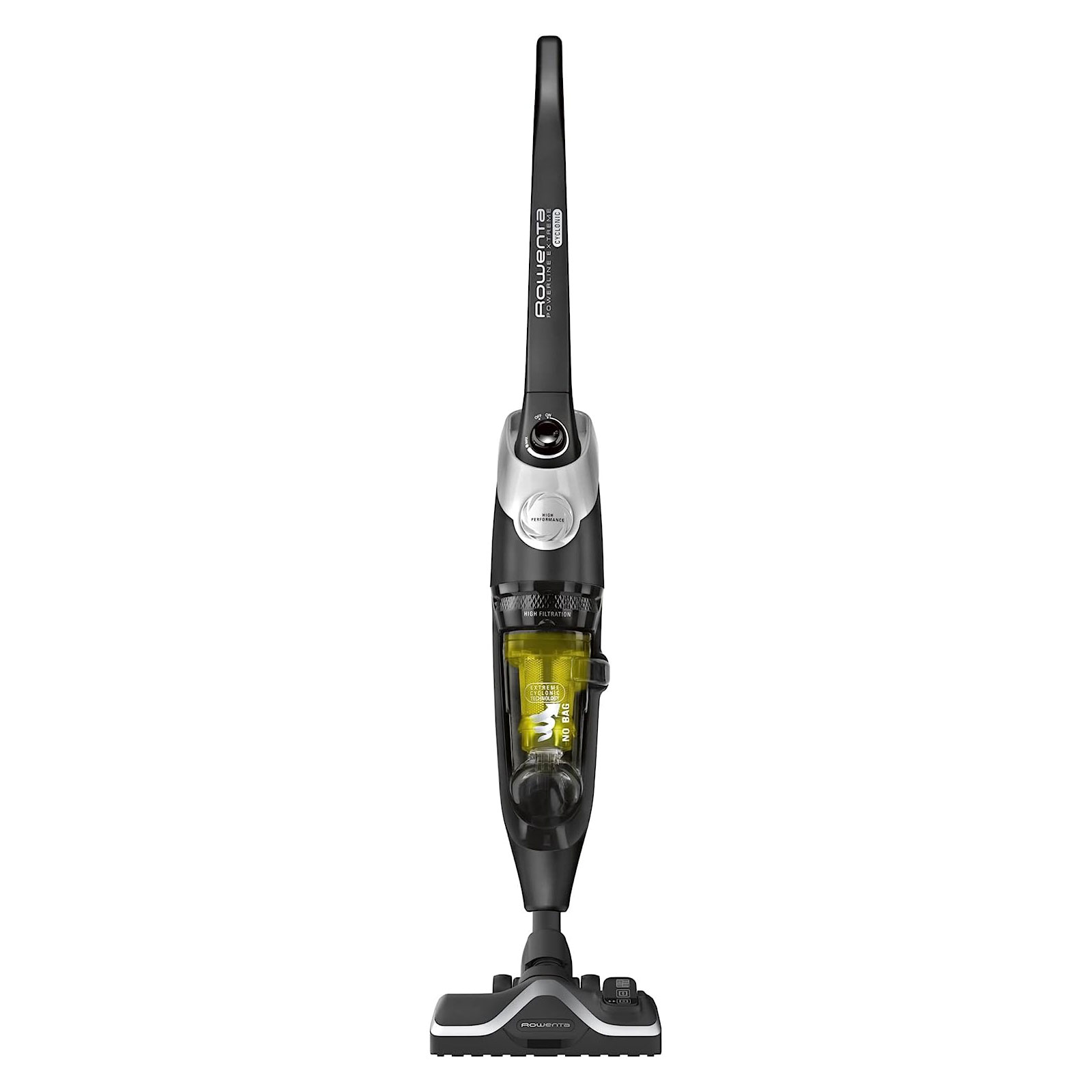 ROWENTA RH 8155 WA Powerline Cyclonic Netz-Handstaubsauger schwarz/silber/gelb