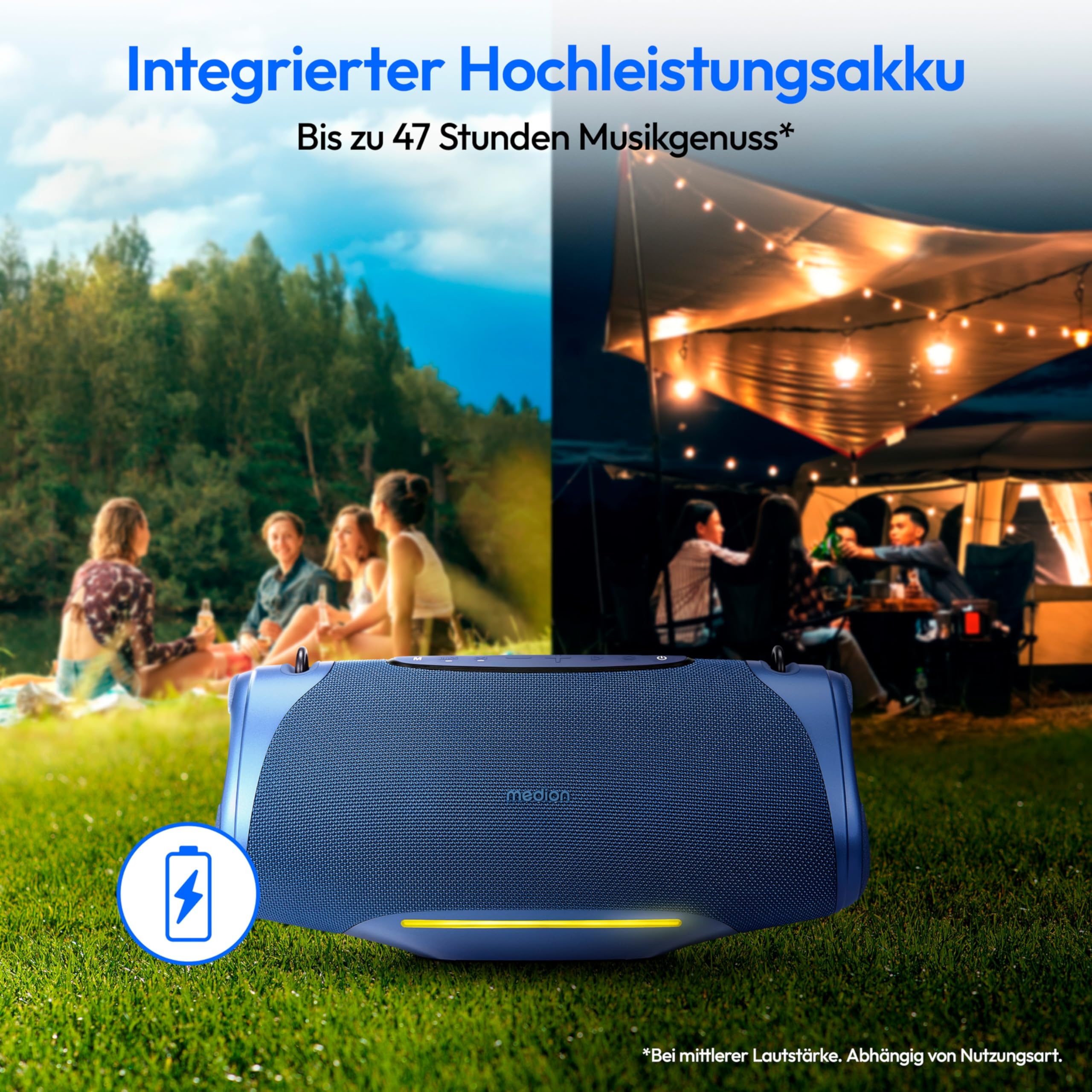 MEDION P61762 tragbarer Bluetooth Lautsprecher