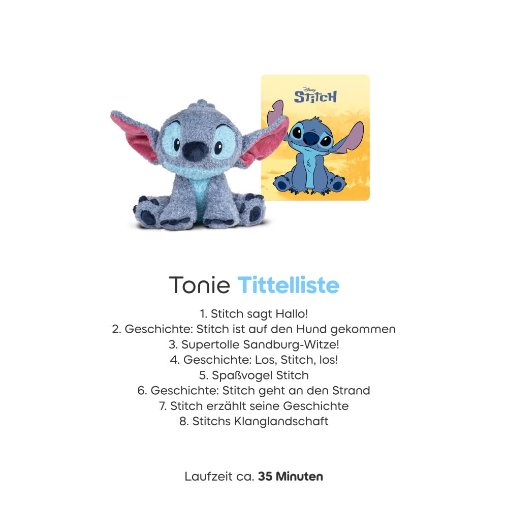 tonies Cuddle Toniebox, Disney Lilo & Stitch – Cuddle Stitch, Plüsch-Hörfigur