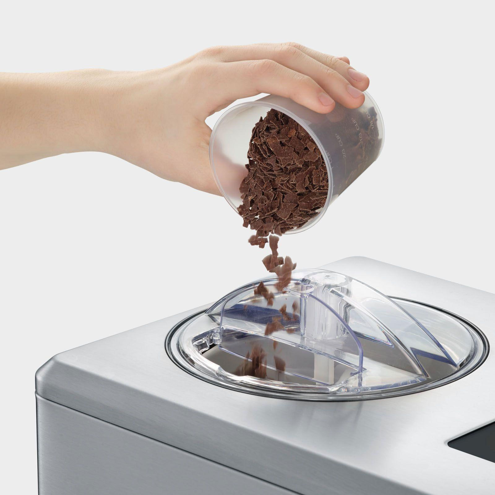 Severin EZ 7406 2-in-1-Eismaschine mit Joghurt-Funktion und 2 Eisbehältern gebürsteter Edelstahl