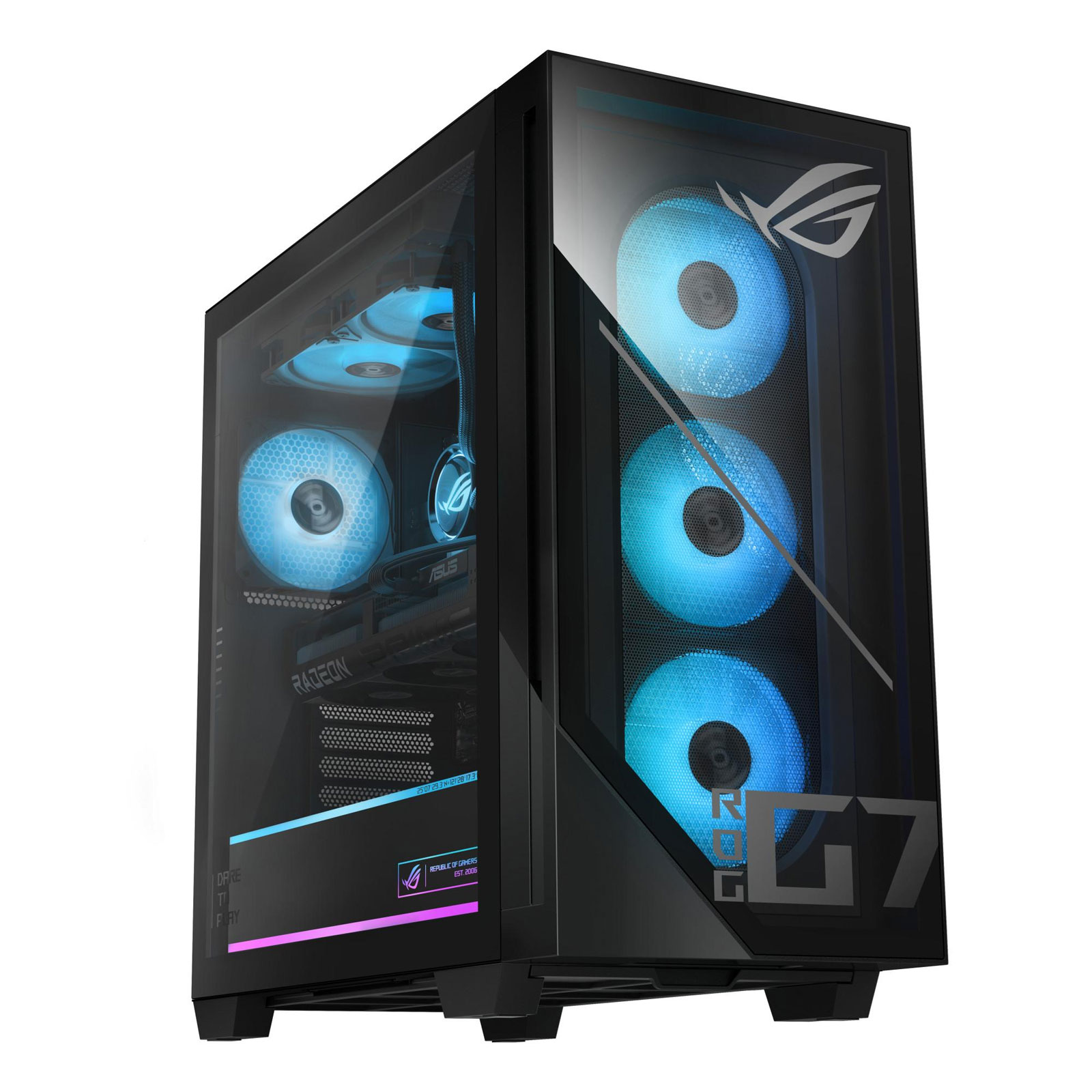 ASUS ROG GM700, Schwarz, AMD Ryzen 7 9800X3D, 32 GB, 2 TB M.2 SSD, AMD Radeon RX 9070 XT (GM700TZ-R9800X183W)