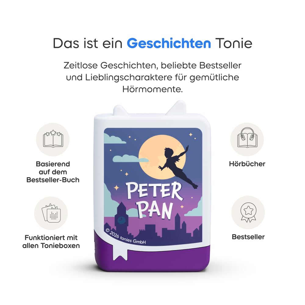 tonies Book Toniebox, Lieblings-Literatur – Peter Pan
