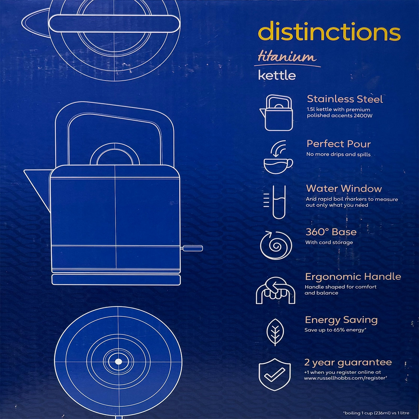 Russell Hobbs 26422-70 Distinctions Titanium Wasserkocher