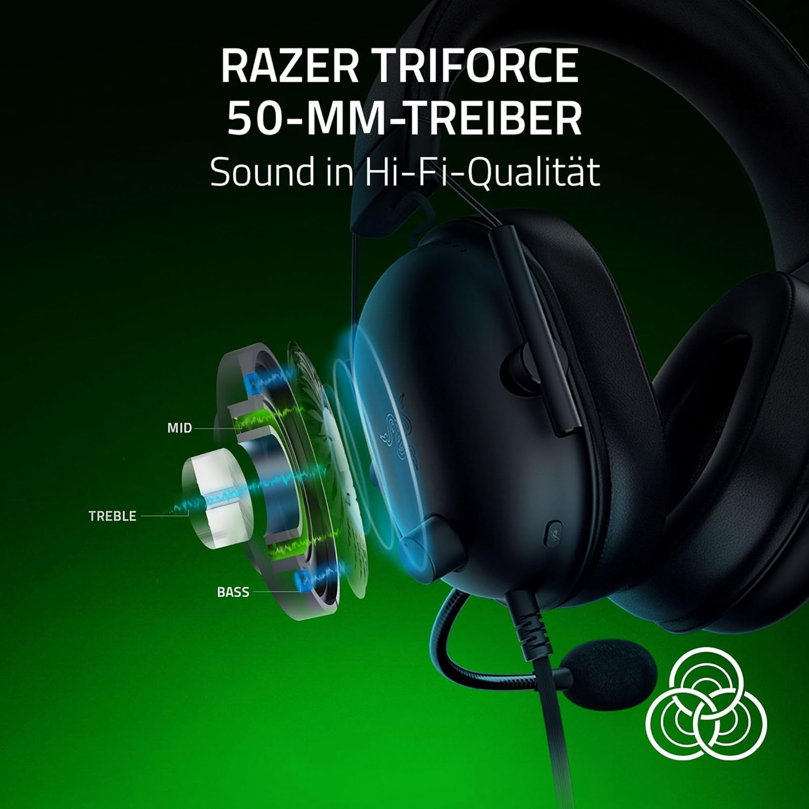 RAZER BlackShark V2 X Gaming-Headset für Xbox, Schwarz