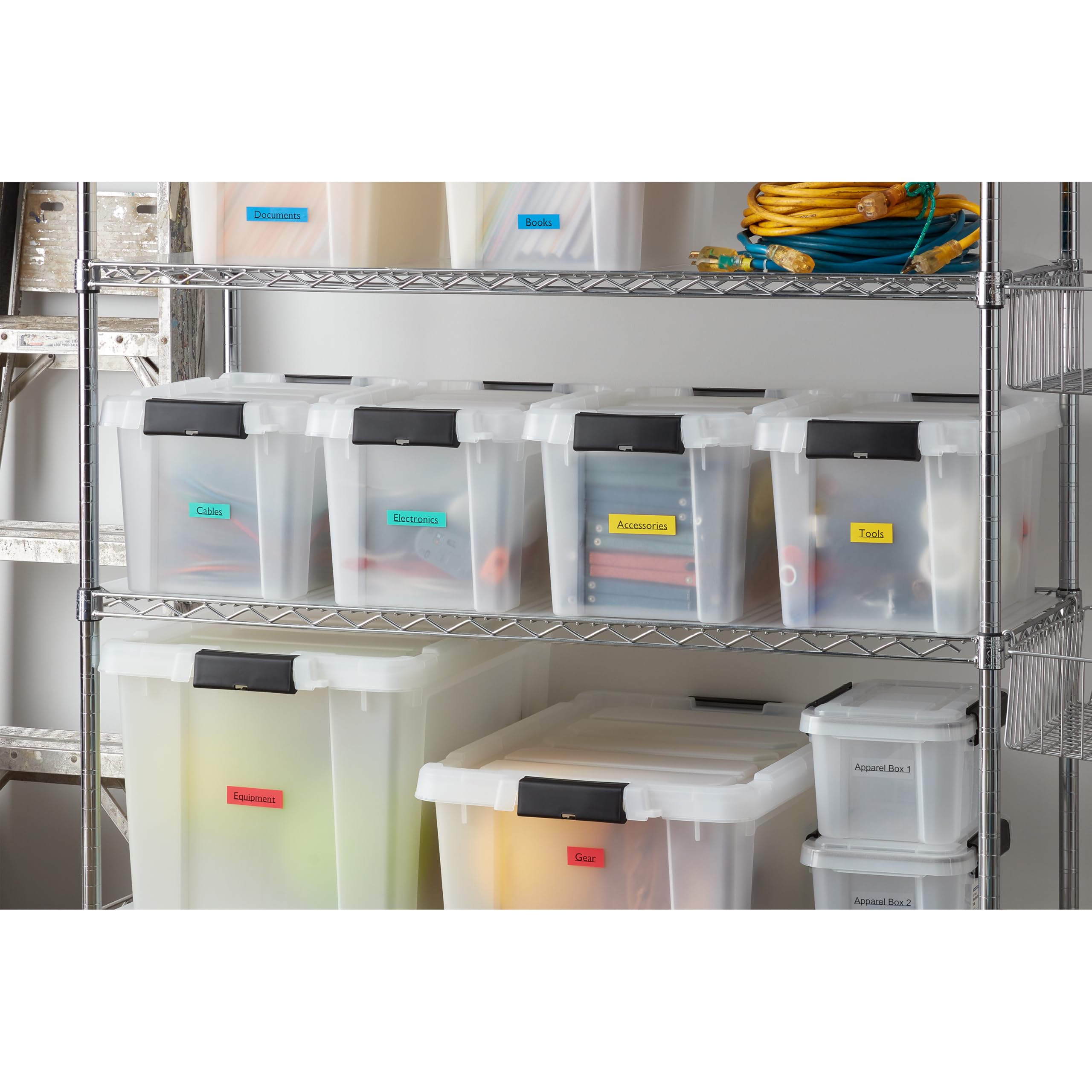 DYMO Original D1-Etikettenband | weiß auf schwarz | 24 mm x 7 m | selbstklebend