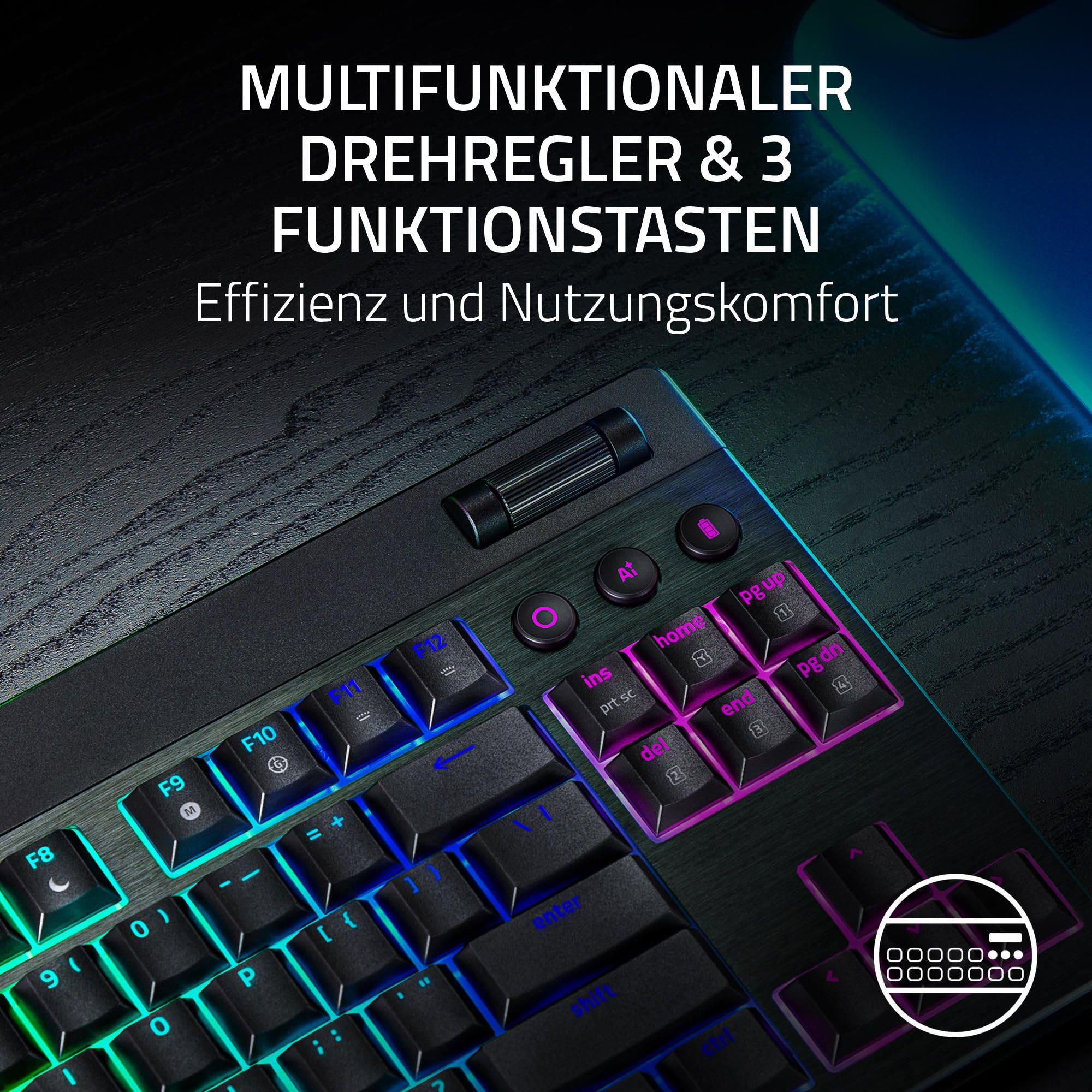 Razer BlackWidow V4 Tenkeyless HyperSpeed Low Profil - Kabellose Gaming-Tastatur