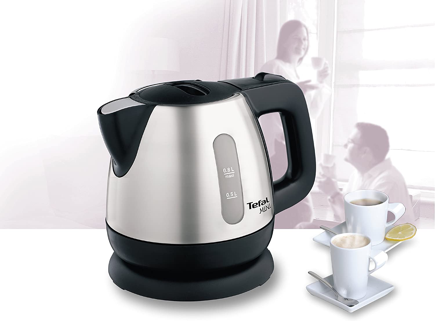 Tefal BI 8125 Mini Wasserkocher,2Wasserstandsanzeigen,Herausnehmbarer Kalkfilter