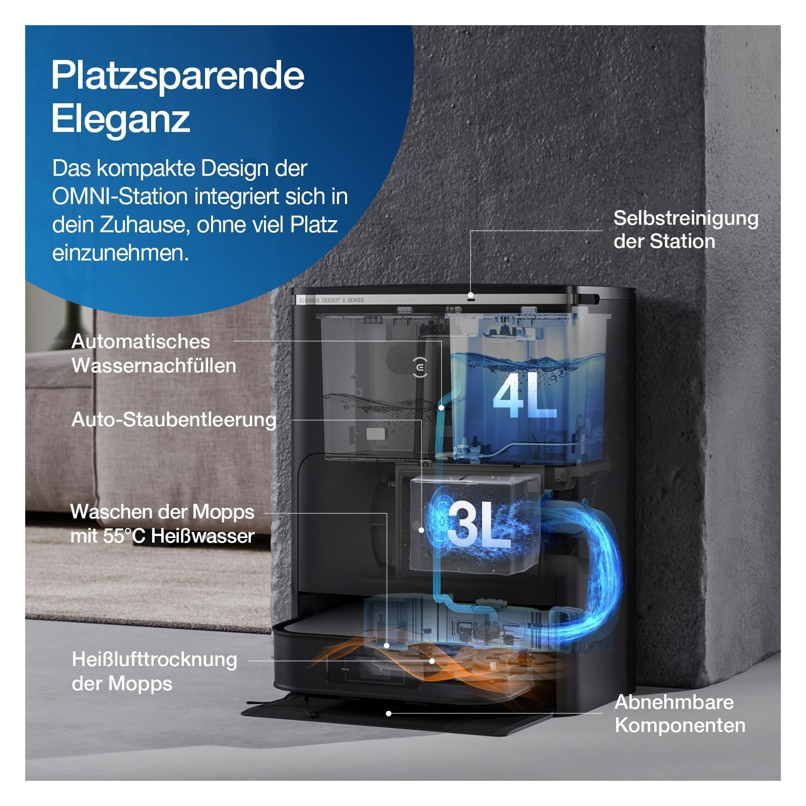 Ecovacs Saugroboter DEEBOT X2 OMNI Ecovacs Saugroboter DEEBOT X2 OMNI