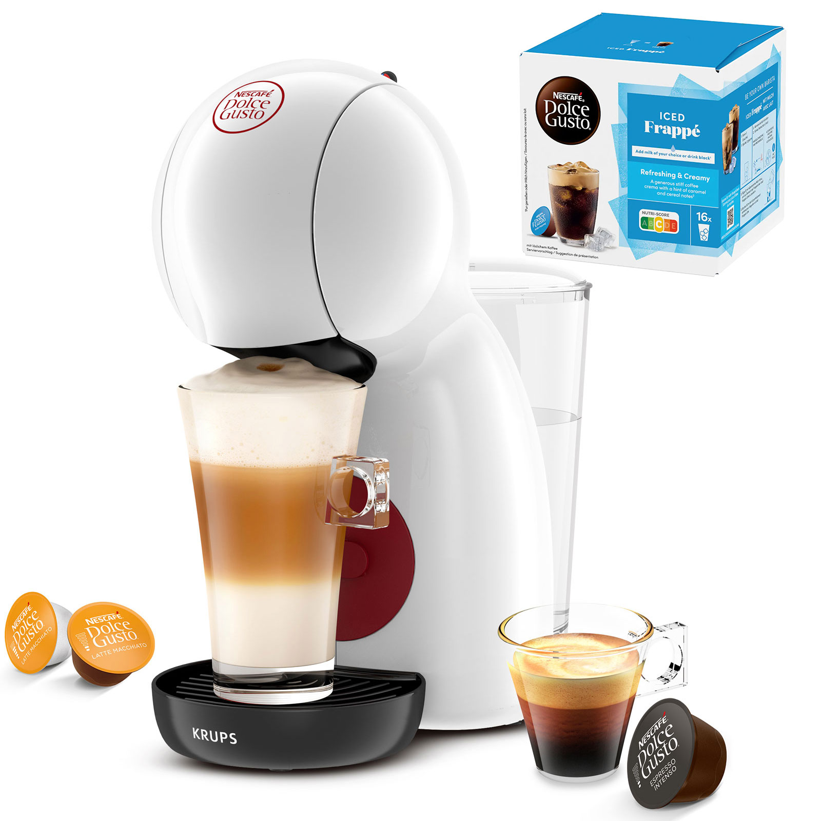 Krups KP1A31 Dolce Gusto Piccolo XS Kaffeemaschine inkl. 1x NESCAFÉ Dolce Gusto Iced Frappe