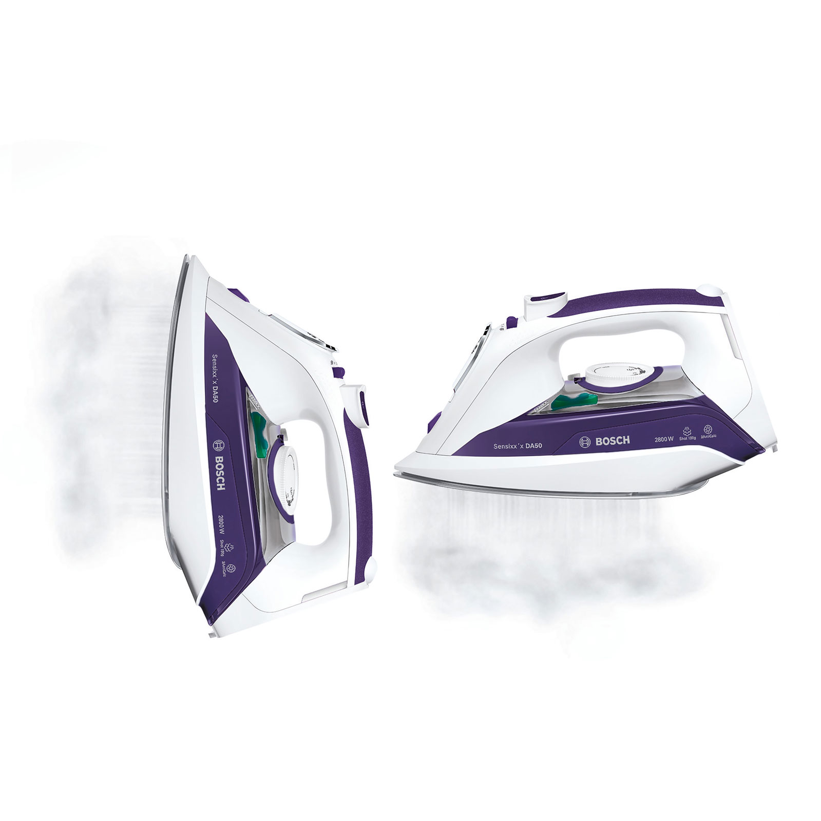 Bosch TDA5028020 Dampfbügeleisen Cera-Glissée 2800 W  weiß/dunkelviolett