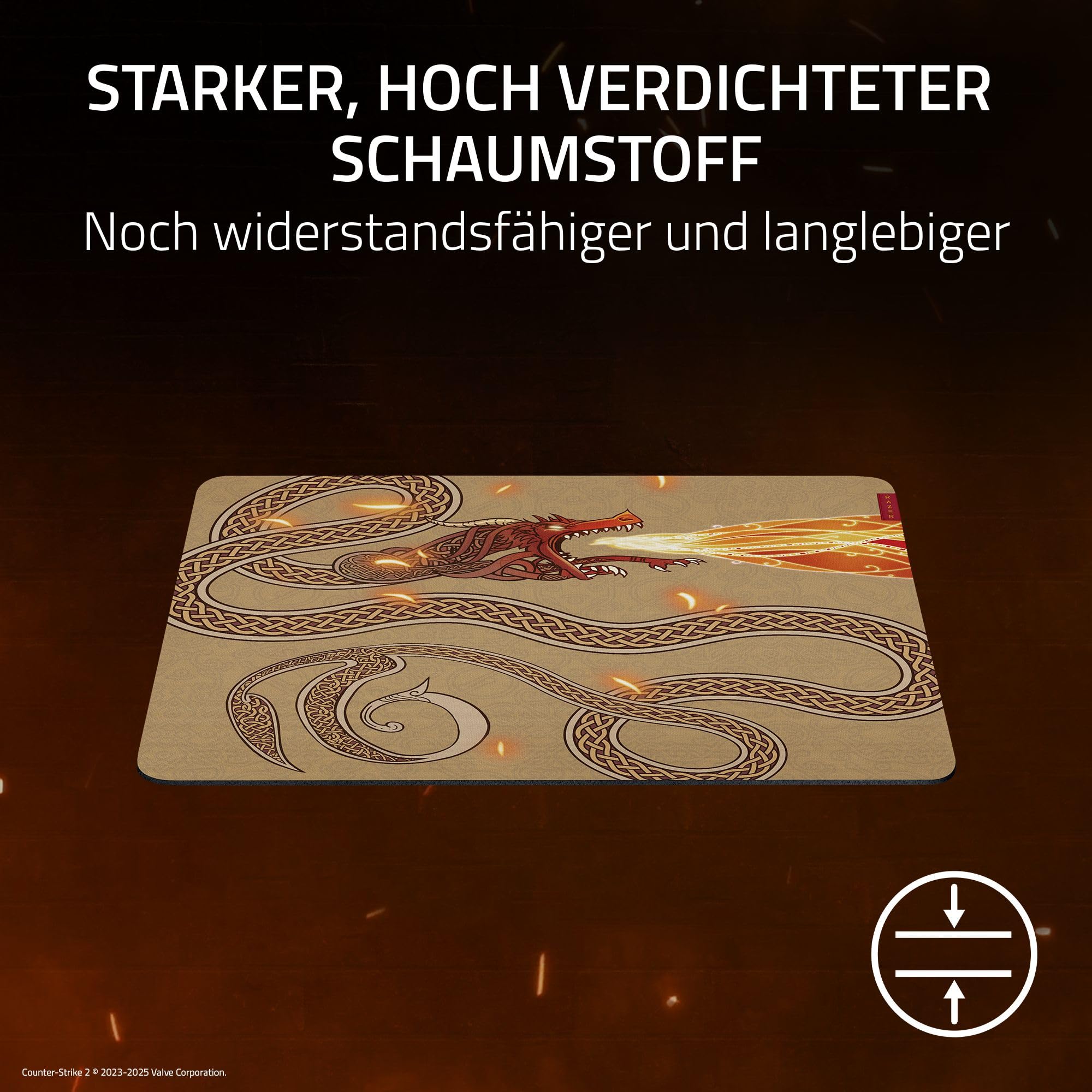 Razer Gigantus V2 L Counter-Strike 2 Dragon Lore - Weiches Gaming-Mauspad