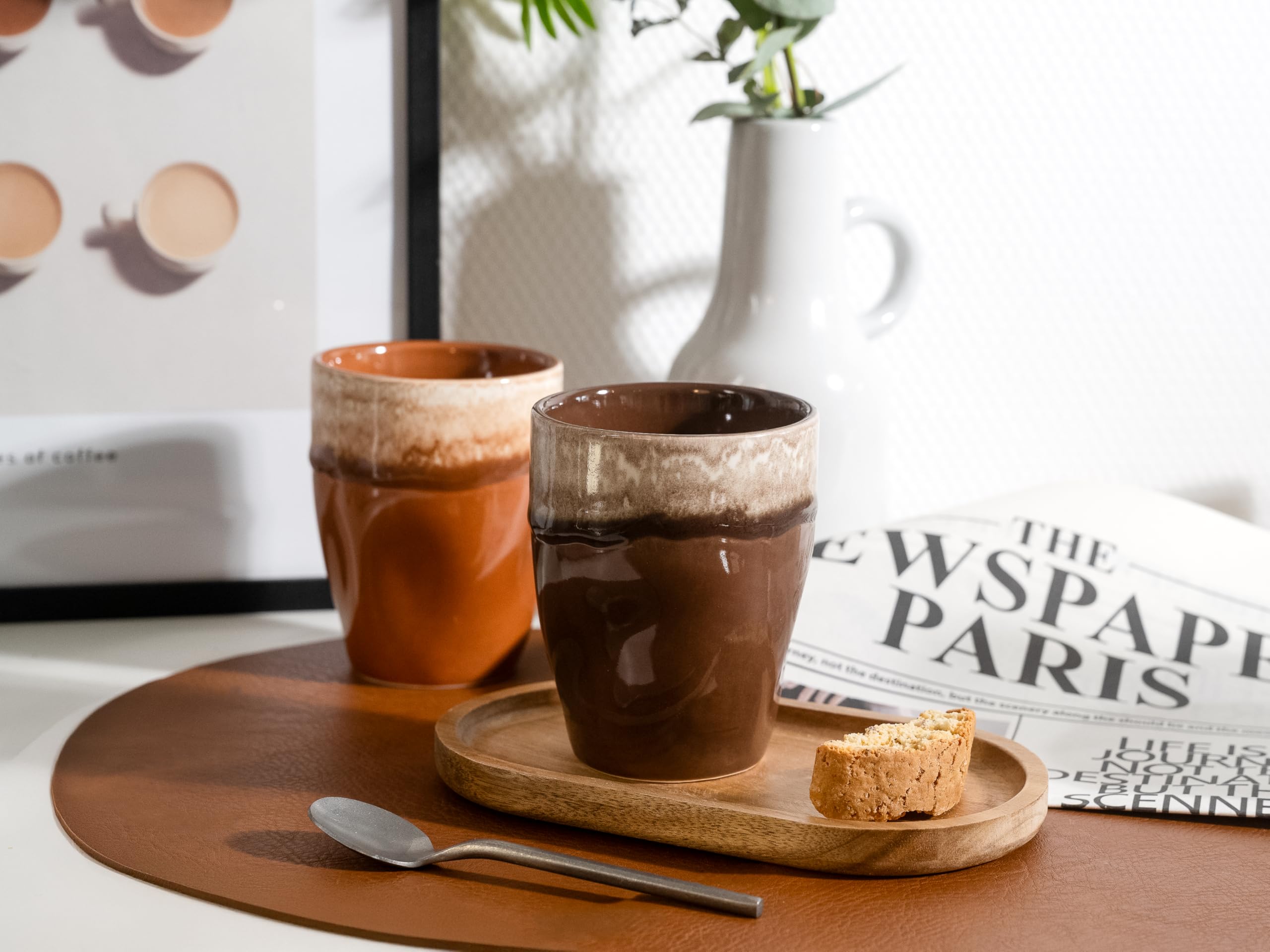 Creatable, 24738, Serie Squeezy Mocha Mousse, 4-teiliges Geschirrset für 4 Pers.