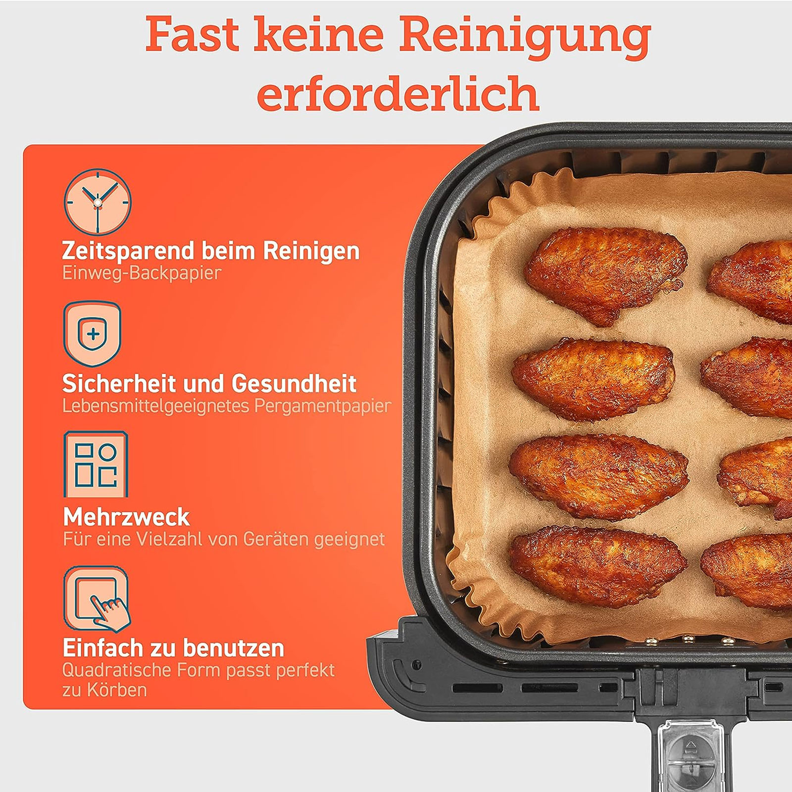 Cosori CLR-R601-NEU Backpapier für Heißluftfritteuse