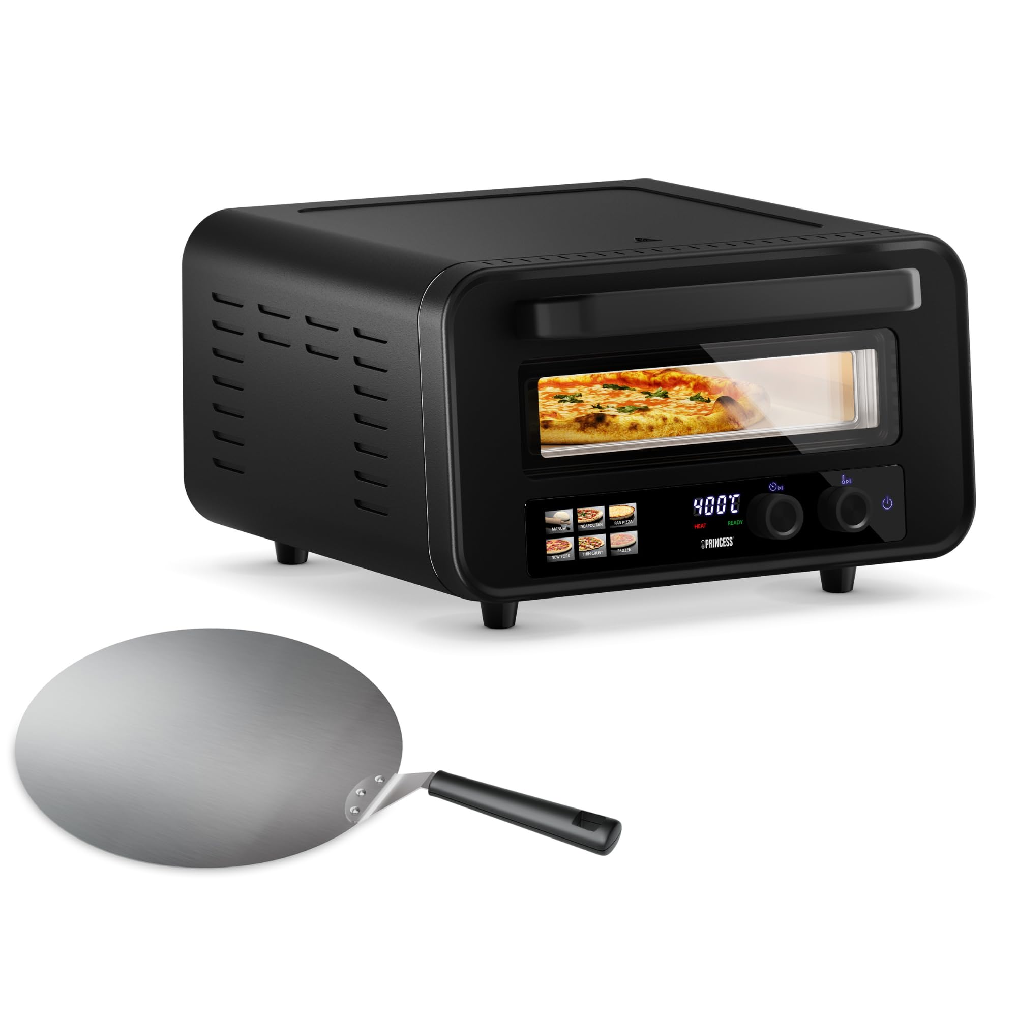 Princess Pizzaofen Pro Max, 15L, 400°C, Digitales Bedienfeld, 2100W
