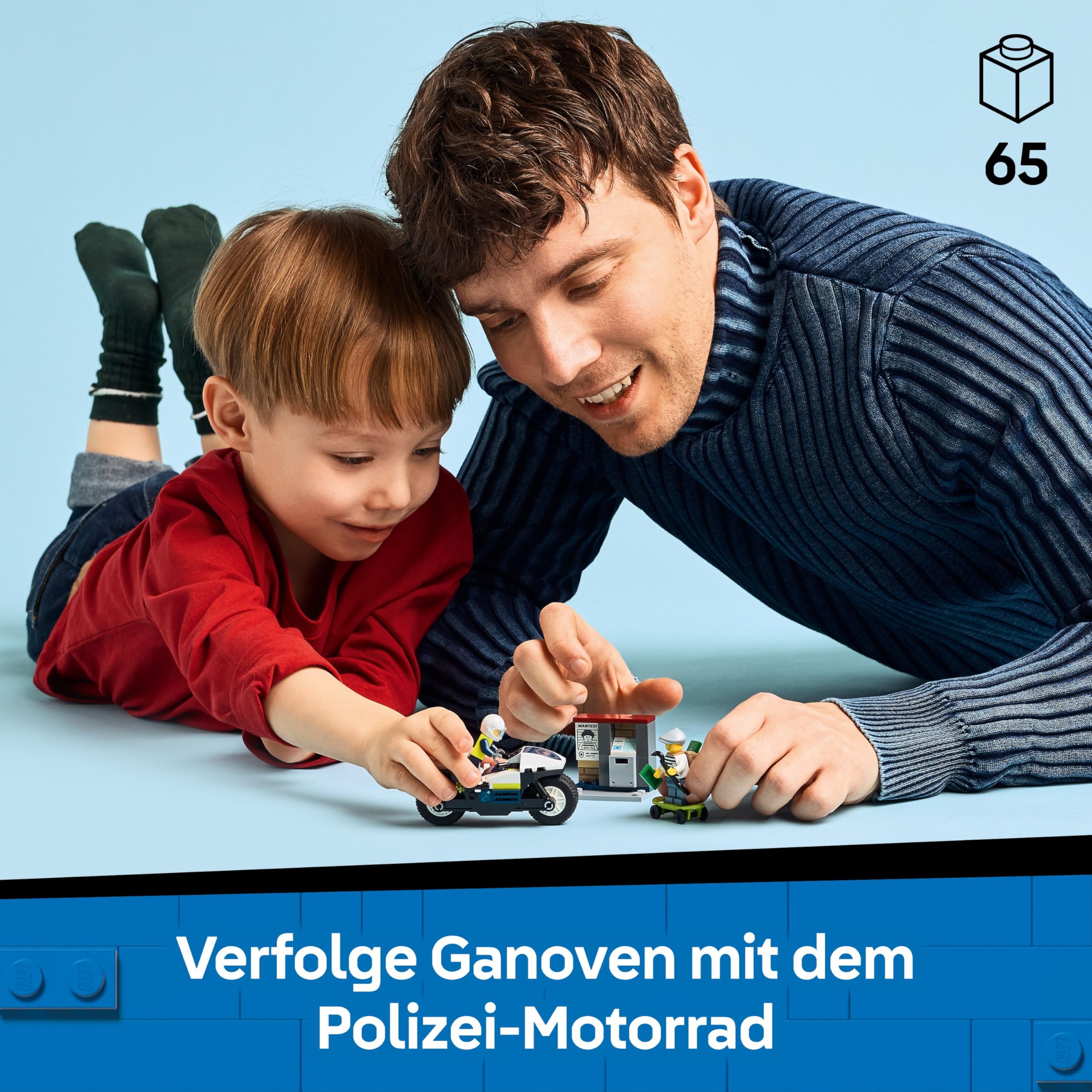 LEGO City Verfolgungsjagd mit dem Polizeimotorrad 60455