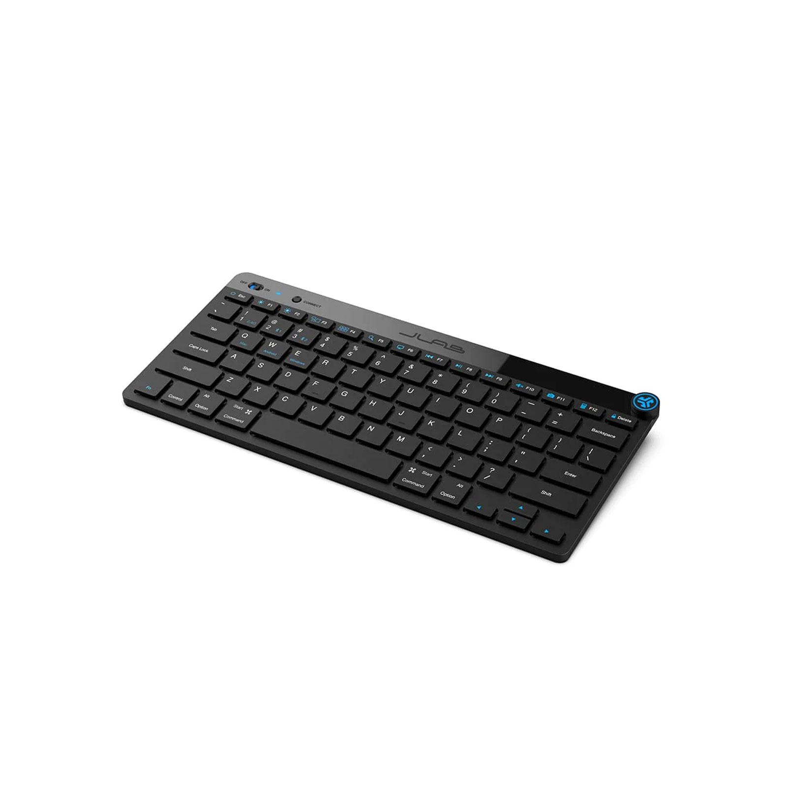 JLab Go Keyboard Schwarz Wireless-Tastatur Bluetooth und 2,4 GHZ USB Dongle 