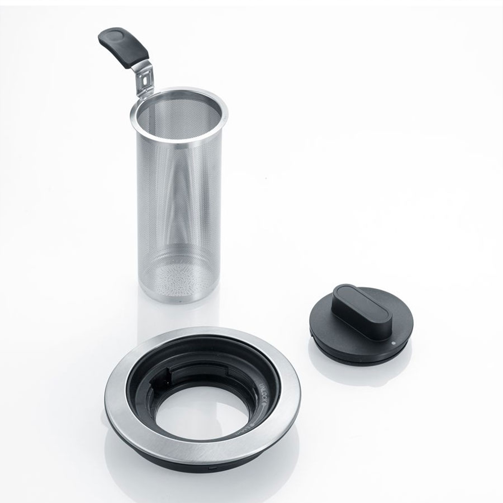SEVERIN WK 3479 Glas Tee- und Wasserkocher 1,7L Deluxe Edelstahl/schwarz