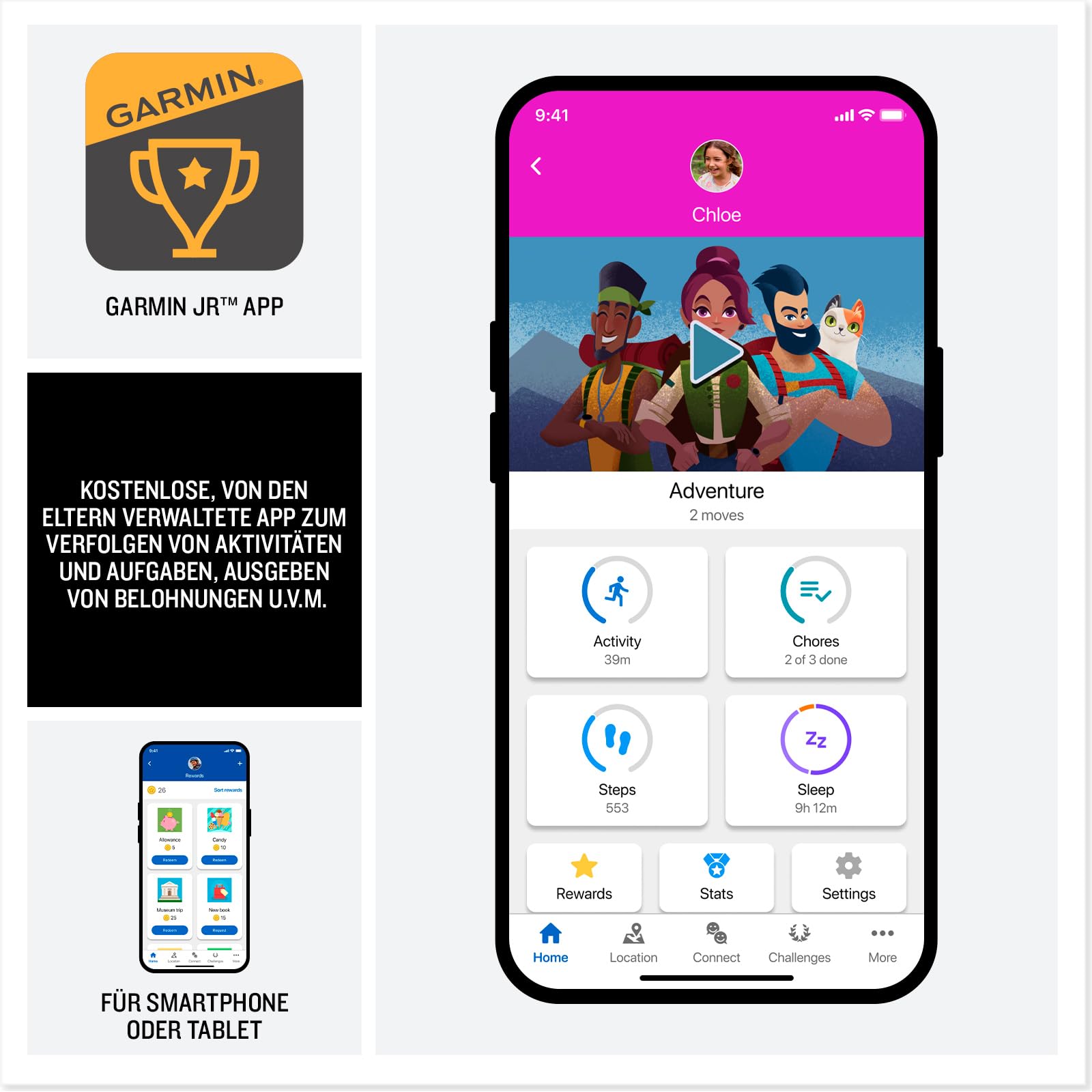 Garmin Bounce 2 (43mm) - LTE Smartwatch für Kinder Garmin Bounce 2 (43mm) - LTE Smartwatch für Kinder