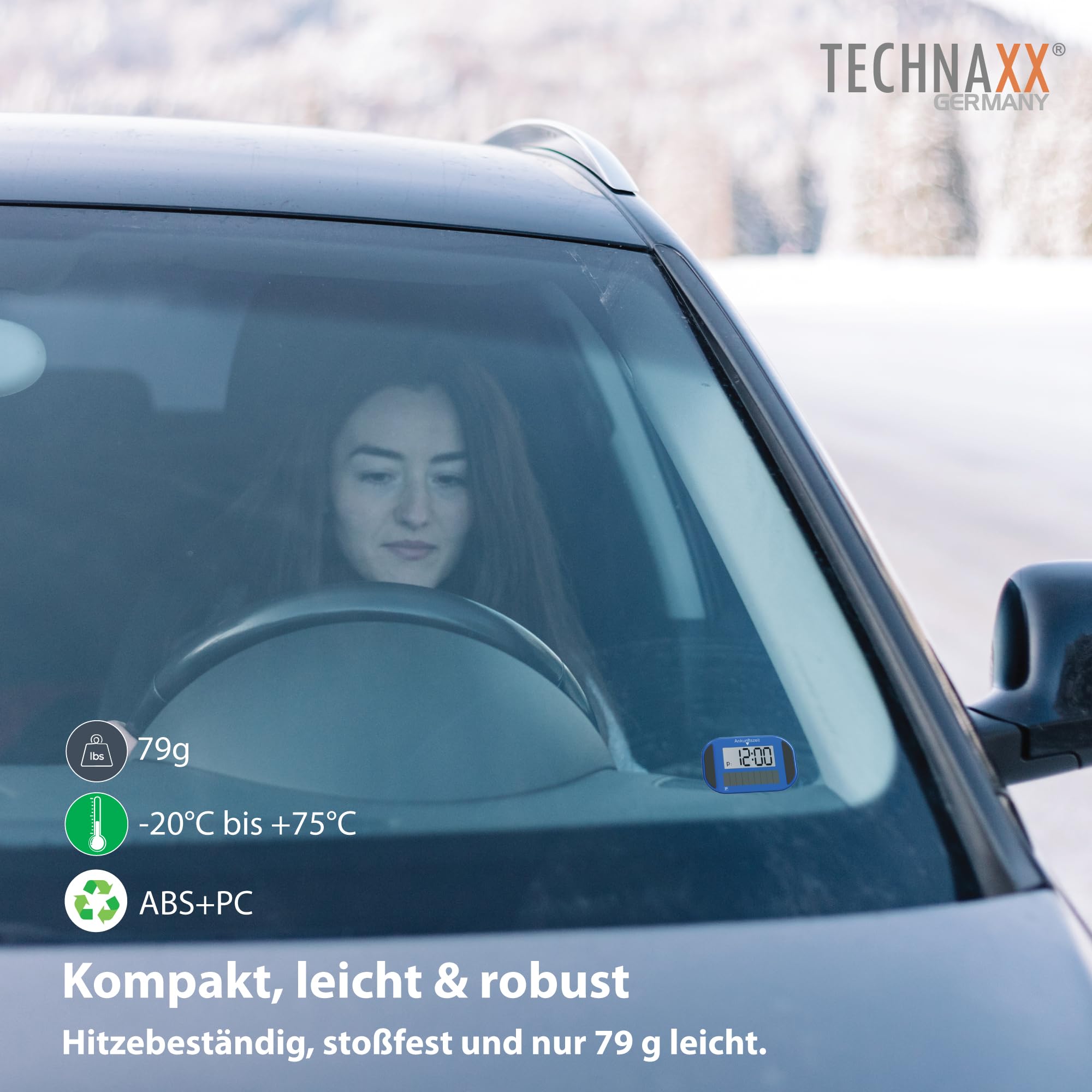 Technaxx Elektronische Solar-Parkscheibe TX-337 – KBA-Lizenziert