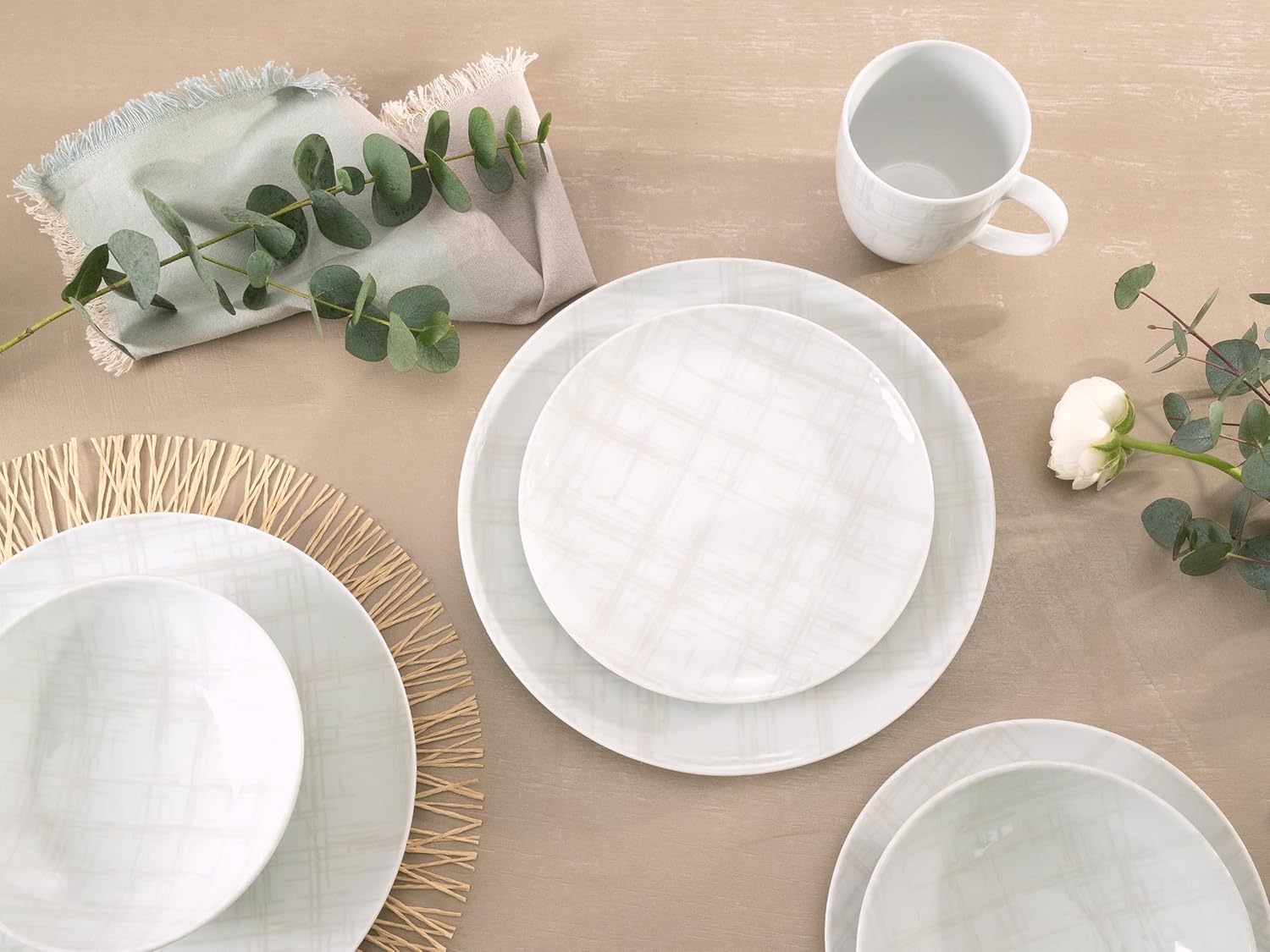 CreaTable, 25866, Serie Shabby Chic - Serie Home , Geschirrset, Kombiservice 16 teilig