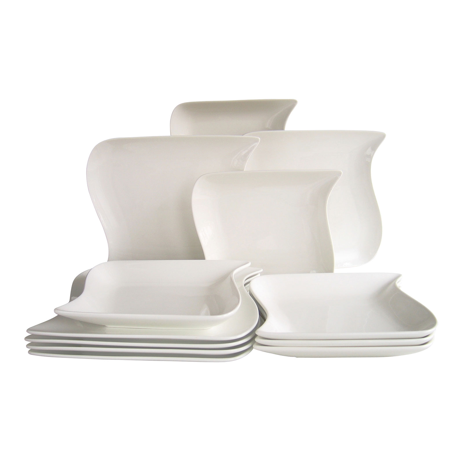 CreaTable, 18513, Serie OCEAN weiss, Tafelservice 12 teilig