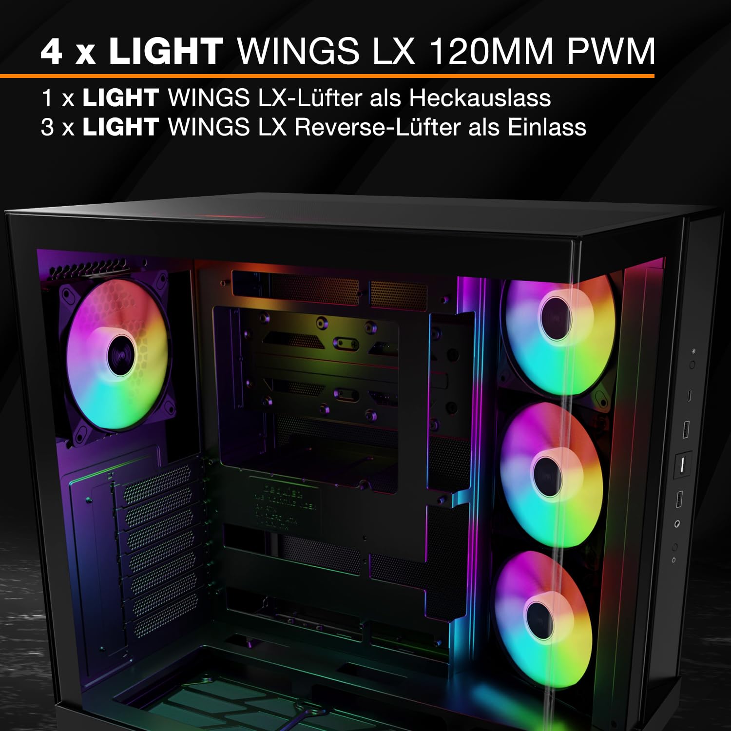 be quiet! Light Base 500 LX Black PC-Gehäuse