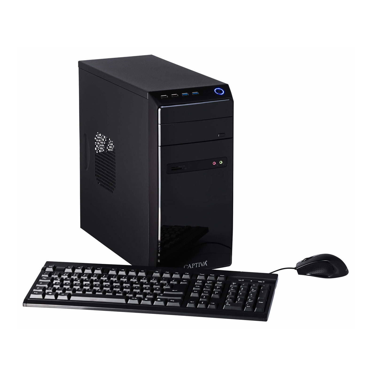 Captiva B4A 21V2 schwarz, AMD Ryzen 3 4300GE, 8 GB, 500 GB SSD Desktop-PC