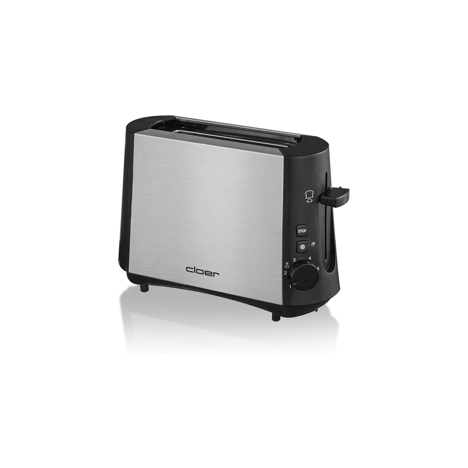 Cloer 3890 schwarz/Edelstahl Toaster