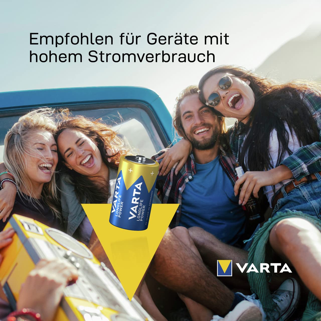 VARTA Batterien D Mono, 4 Stück, Longlife Power, Alkaline, 1,5V
