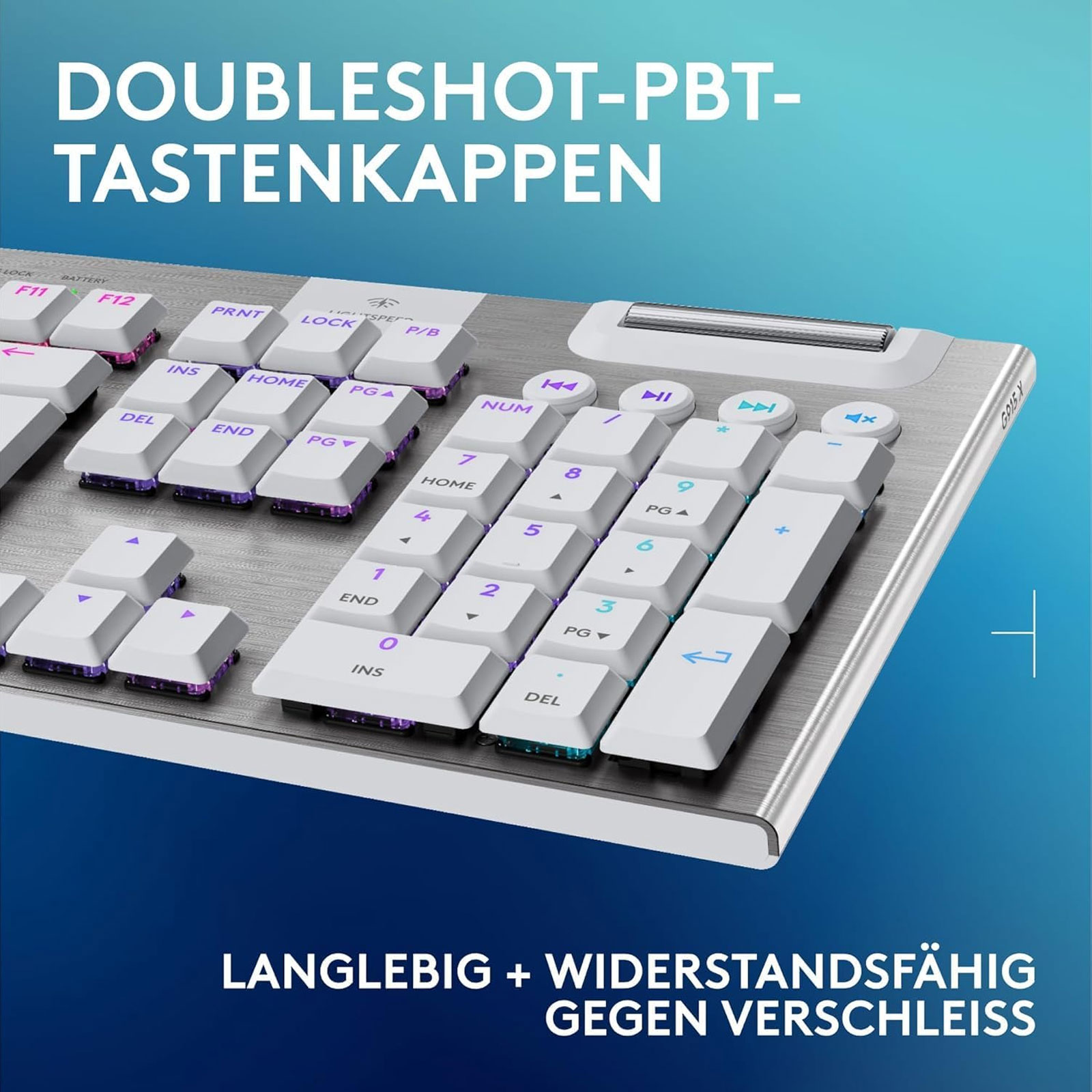 Logitech G G915 X LIGHTSPEED Low-Profile-Kabellose Gaming-Tastatur