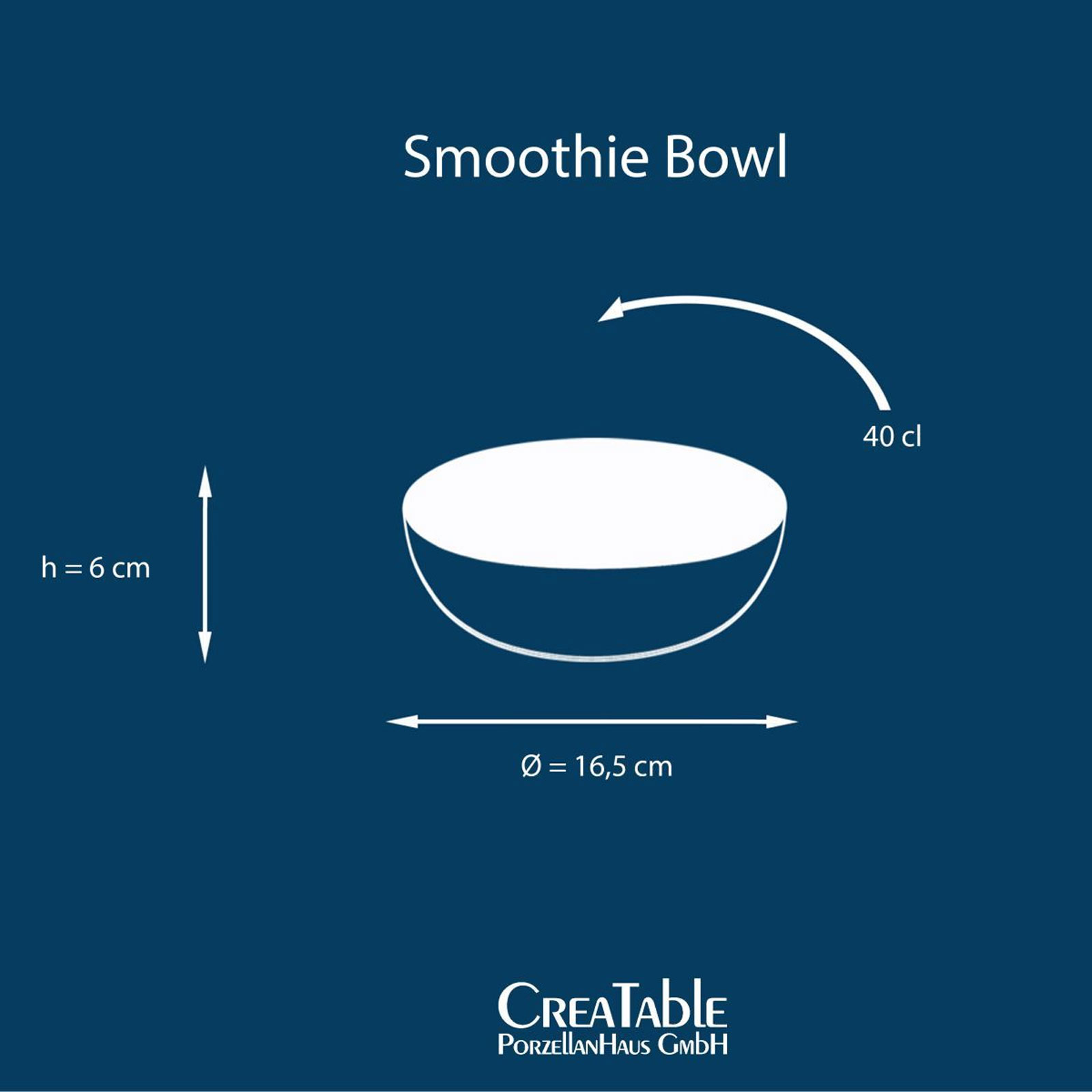 CreaTable Cascade 21695 Smoothie Bowl Set, 6-teilig