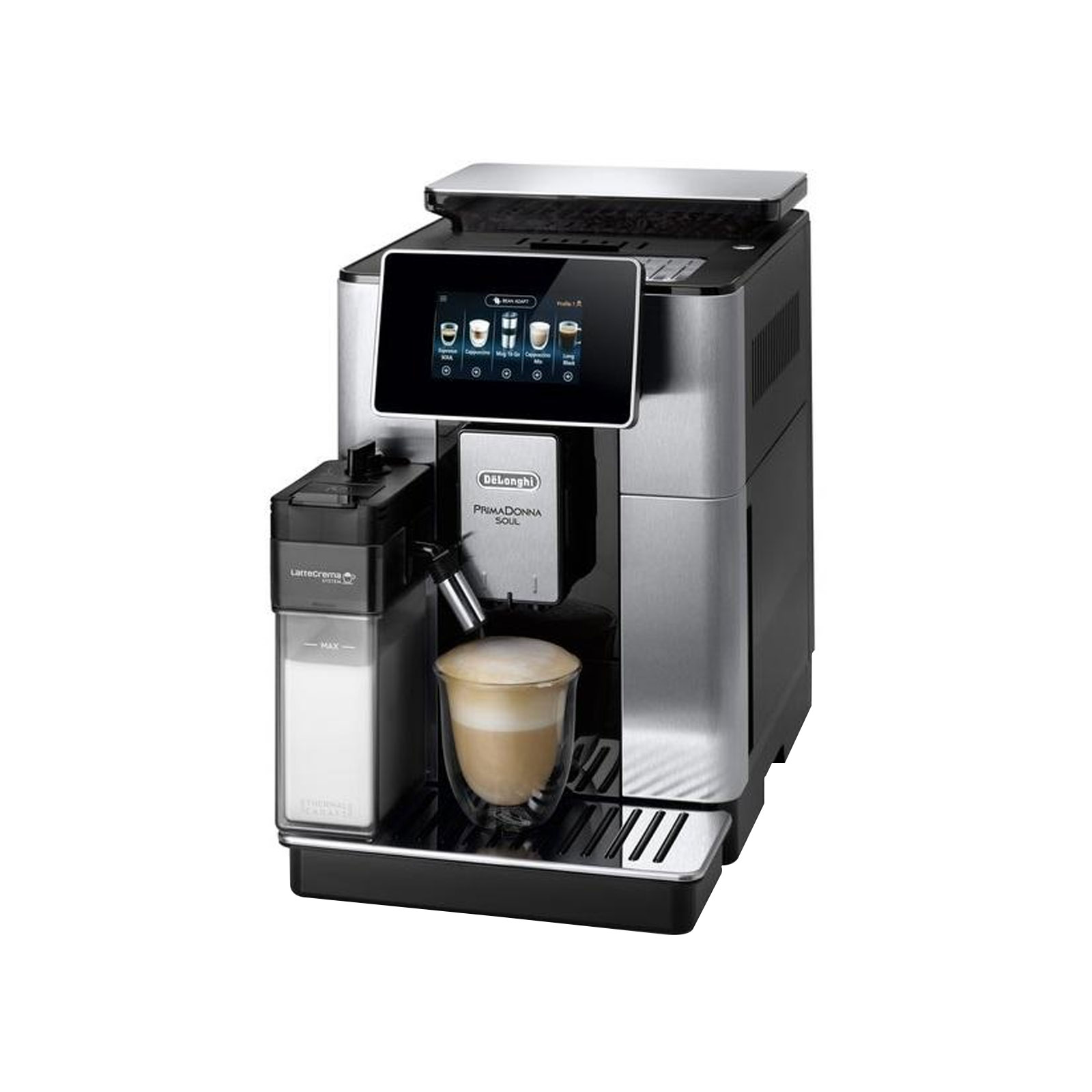DeLonghi ECAM610.74.MB PRIMADONNA SOUL Kaffeevollautomat Edelstahl