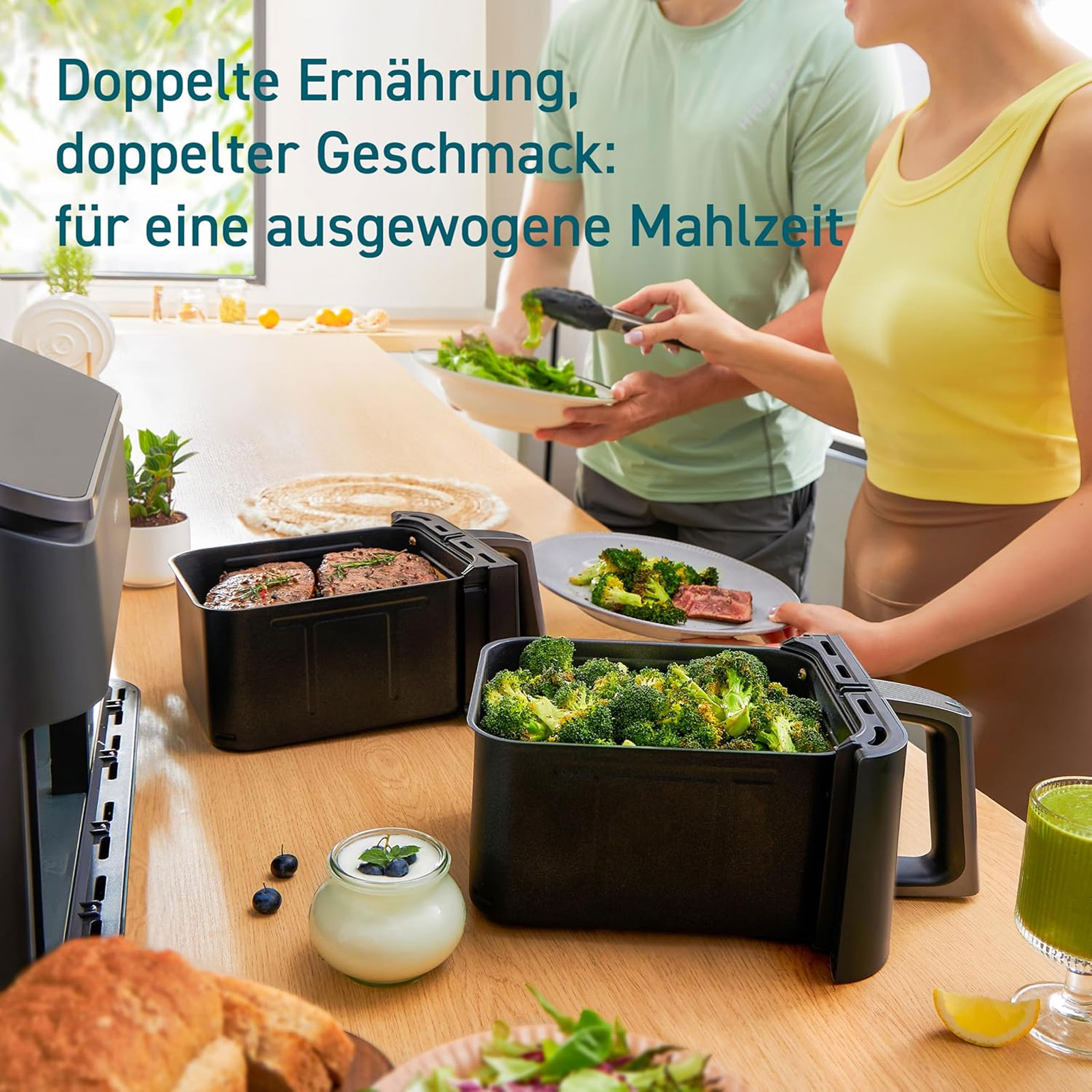 Cosori CAF-R901-AEU Doppel-Heißluftfritteuse Cosori CAF-R901-AEU Doppel-Heißluftfritteuse