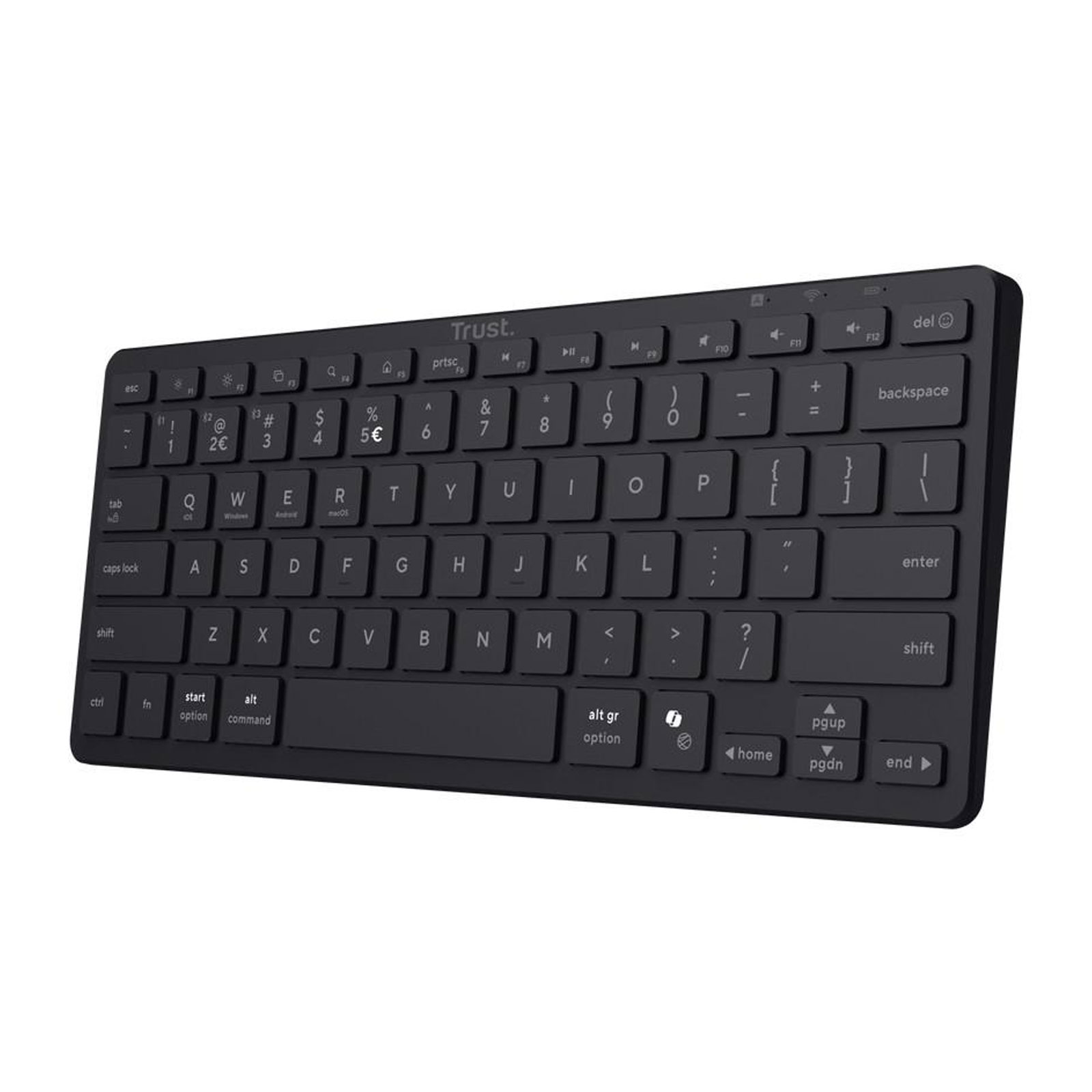Trust Nado II Bluetooth Tastatur für mehrere Geräte, Schwarz (26194)