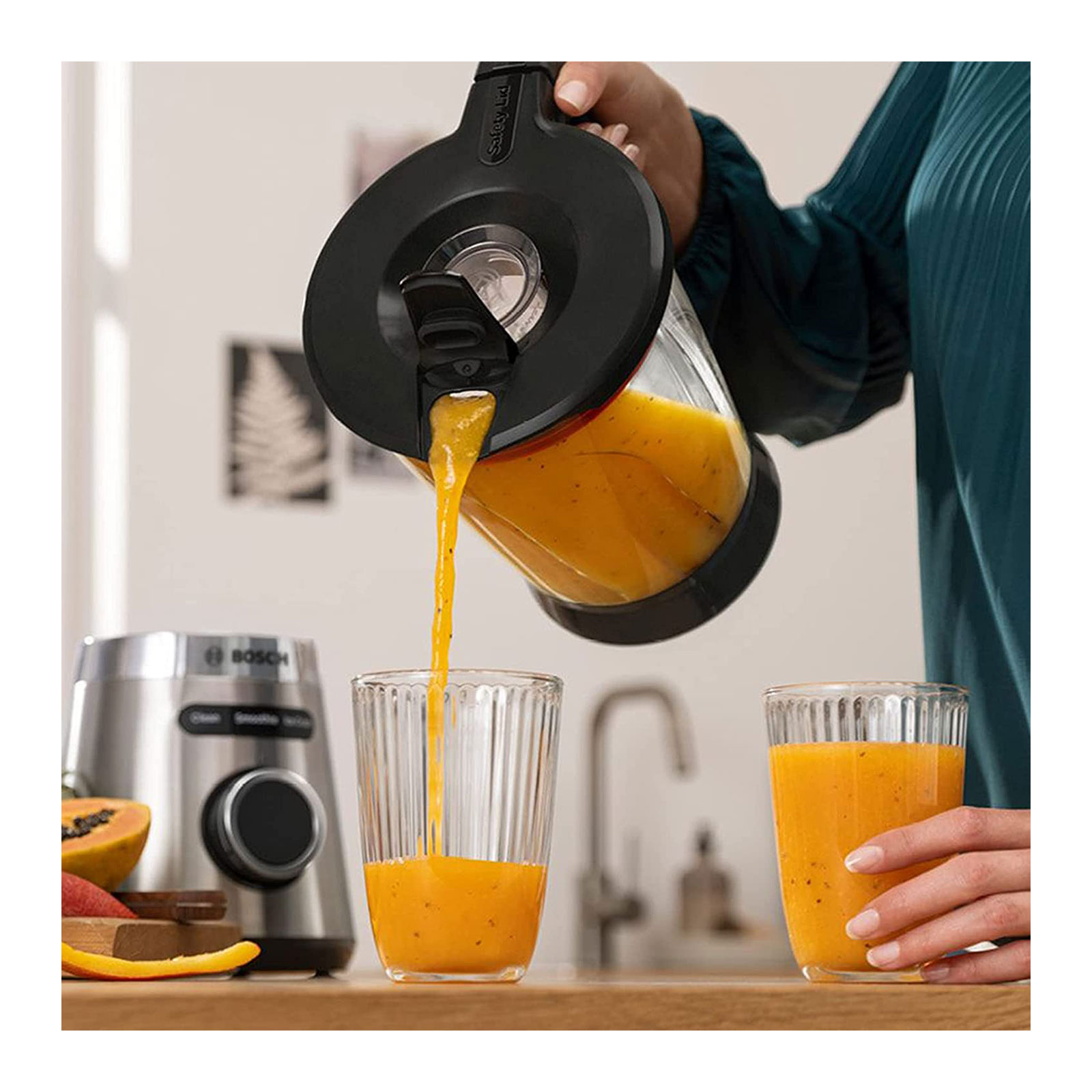 Bosch MMB6382MN Standmixer, VitaPower Serie | 4, 1200 W, Edelstahl Bosch MMB6382MN Standmixer, VitaPower Serie | 4, 1200 W, Edelstahl