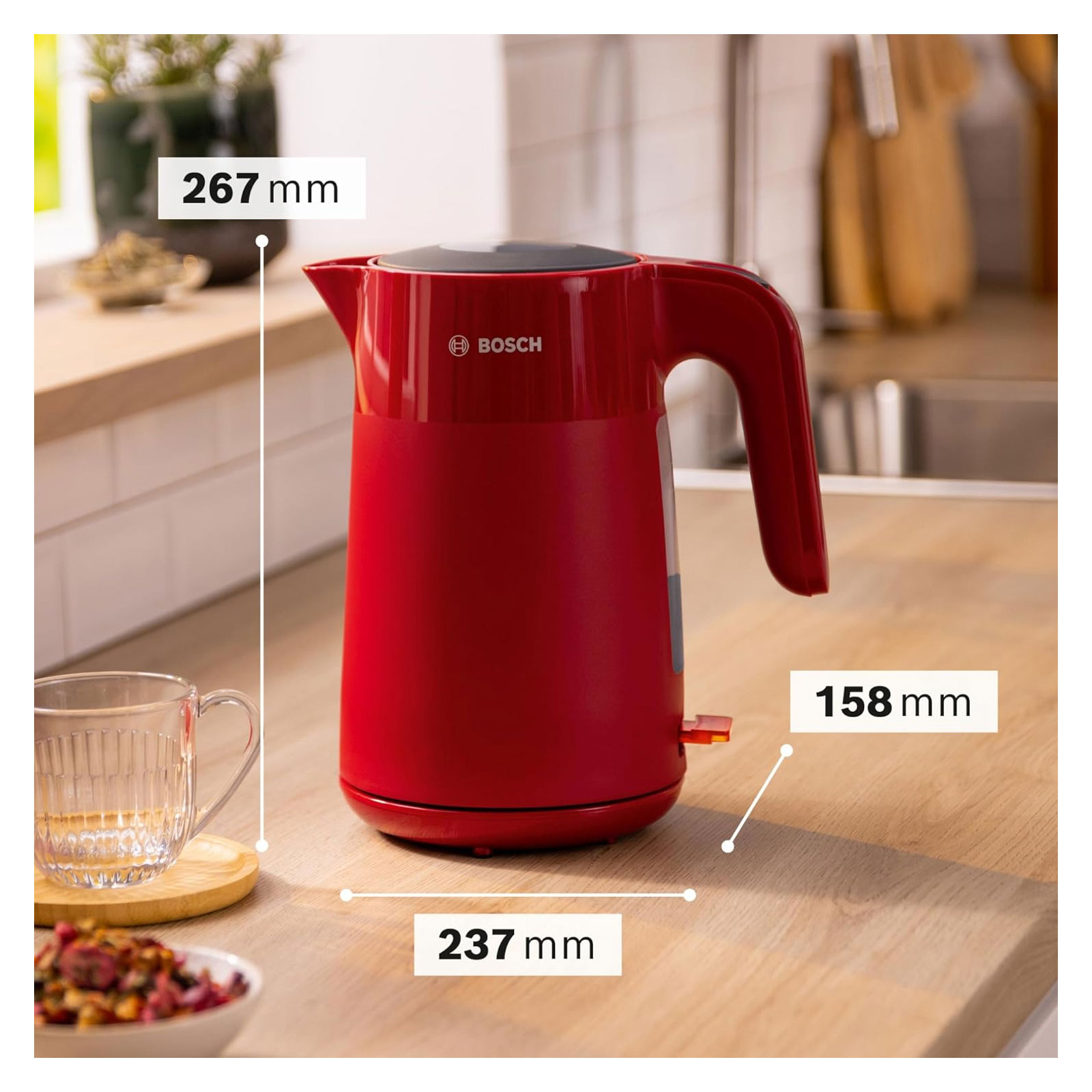 Bosch Wasserkocher TWK2M164 Rot Bosch Wasserkocher TWK2M164 Rot