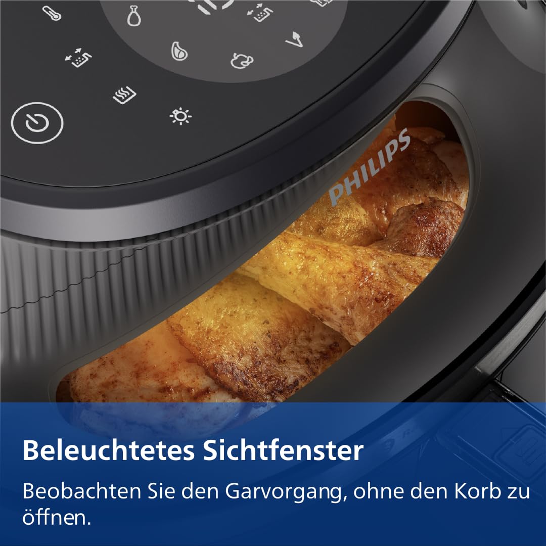 Philips Airfryer 3000 Series – Premium 6.2 L Heißluftfritteuse mit Sichtfenster