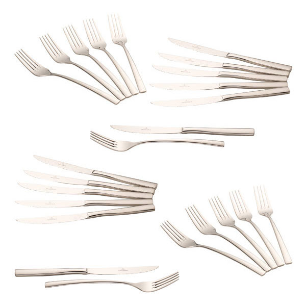Villeroy & Boch Piemont Steakbesteck 24tlg. Edelstahl 18/10  Villeroy & Boch Piemont Steakbesteck 24tlg. Edelstahl 18/10