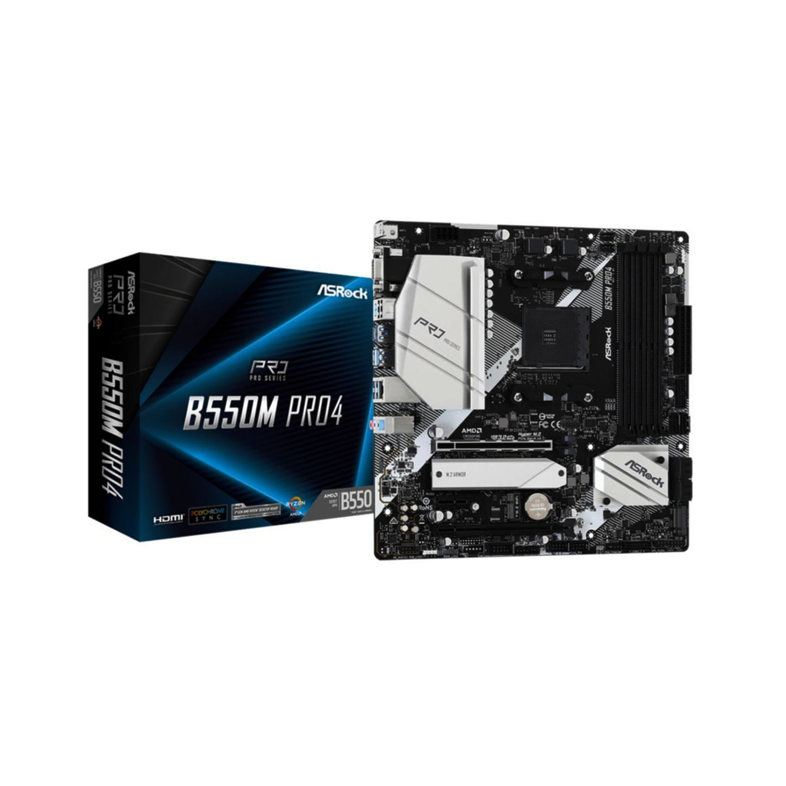 Asrock B550M PRO 4 (AM4) (D) Mainboard