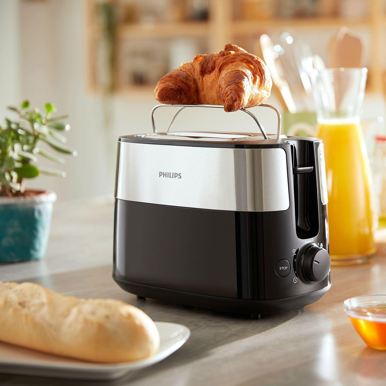 Philips HD 2516/90 Toaster Daily schwarz / Edelstahl
