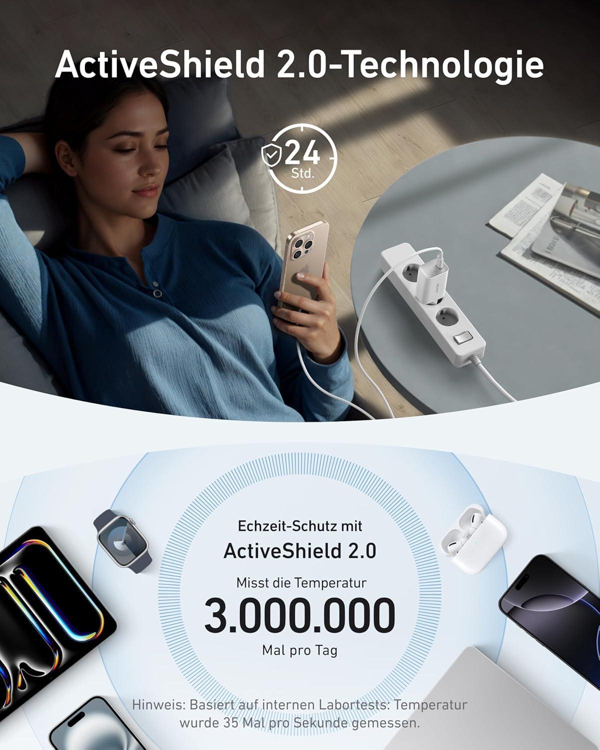 Anker Nano 100W Ladegerät + 1,8m USB-C Ladekabel