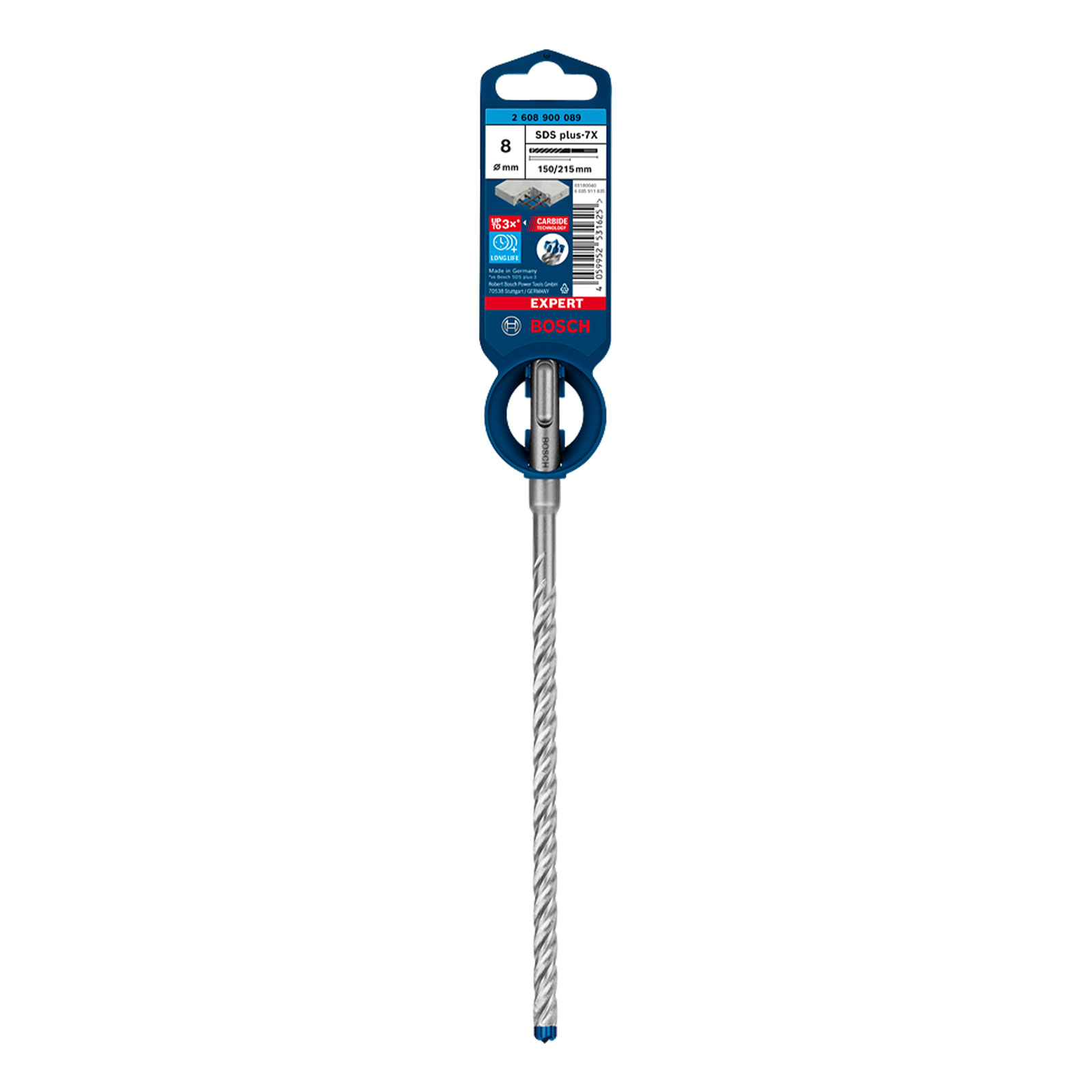 Bosch Professional Expert SDS plus-7X Hammerbohrer, 8 x 150 x 215 mm. Fuer Bohrhaemmer