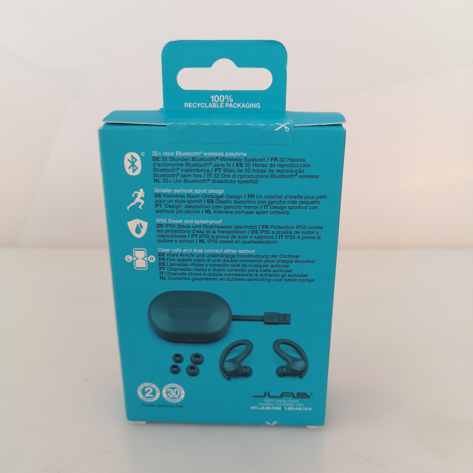 JLab GO Air Sport True Wireless  In-Ear Kopfhörer Bluetooth, 8h Akku