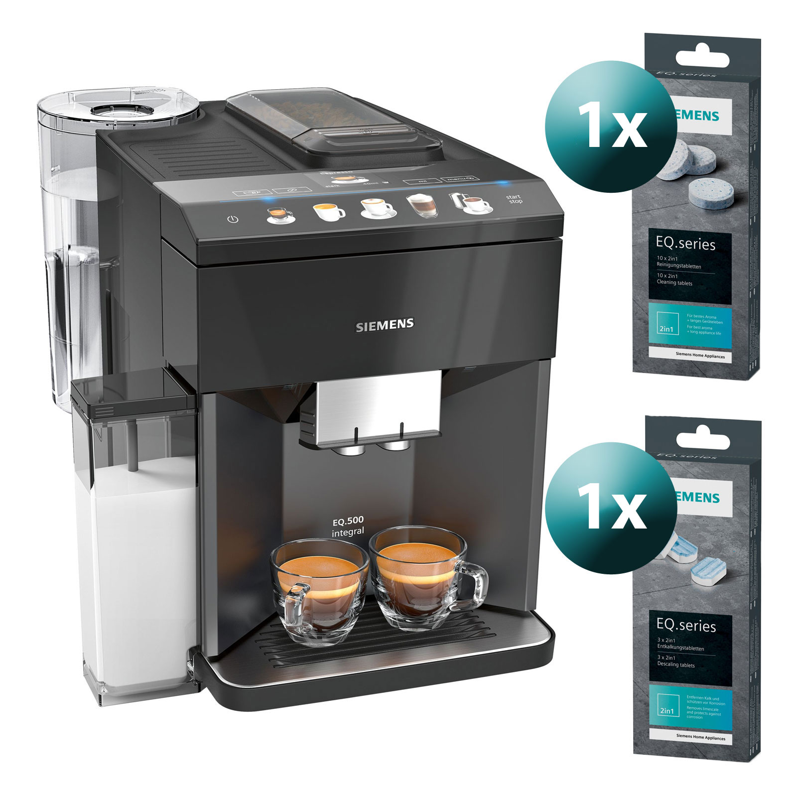 Siemens EQ.500 integral TQ505D09 Kaffeevollautomat inkl. Reinigungsset