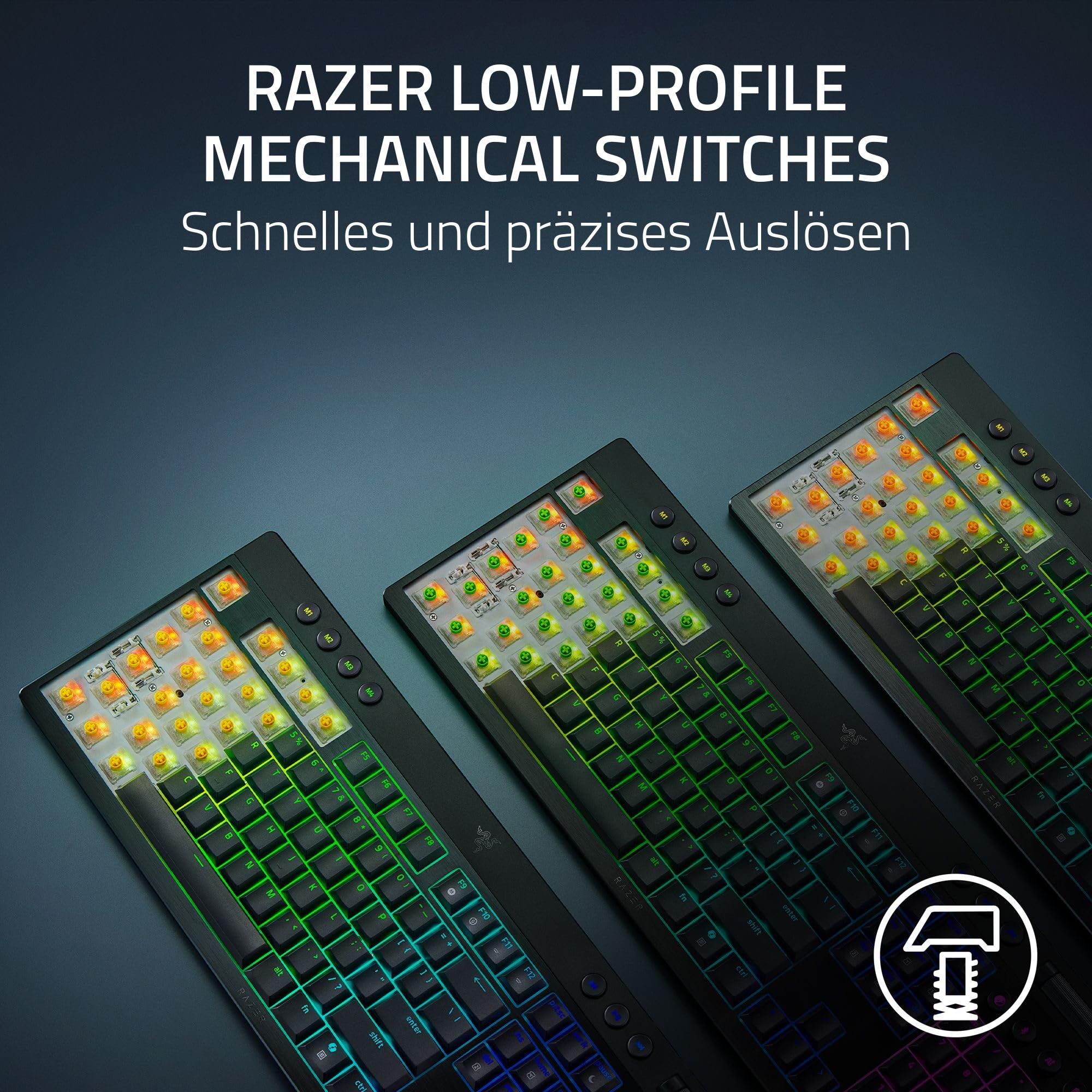Razer BlackWidow V4 Tenkeyless HyperSpeed Low Profil - Kabellose Gaming-Tastatur