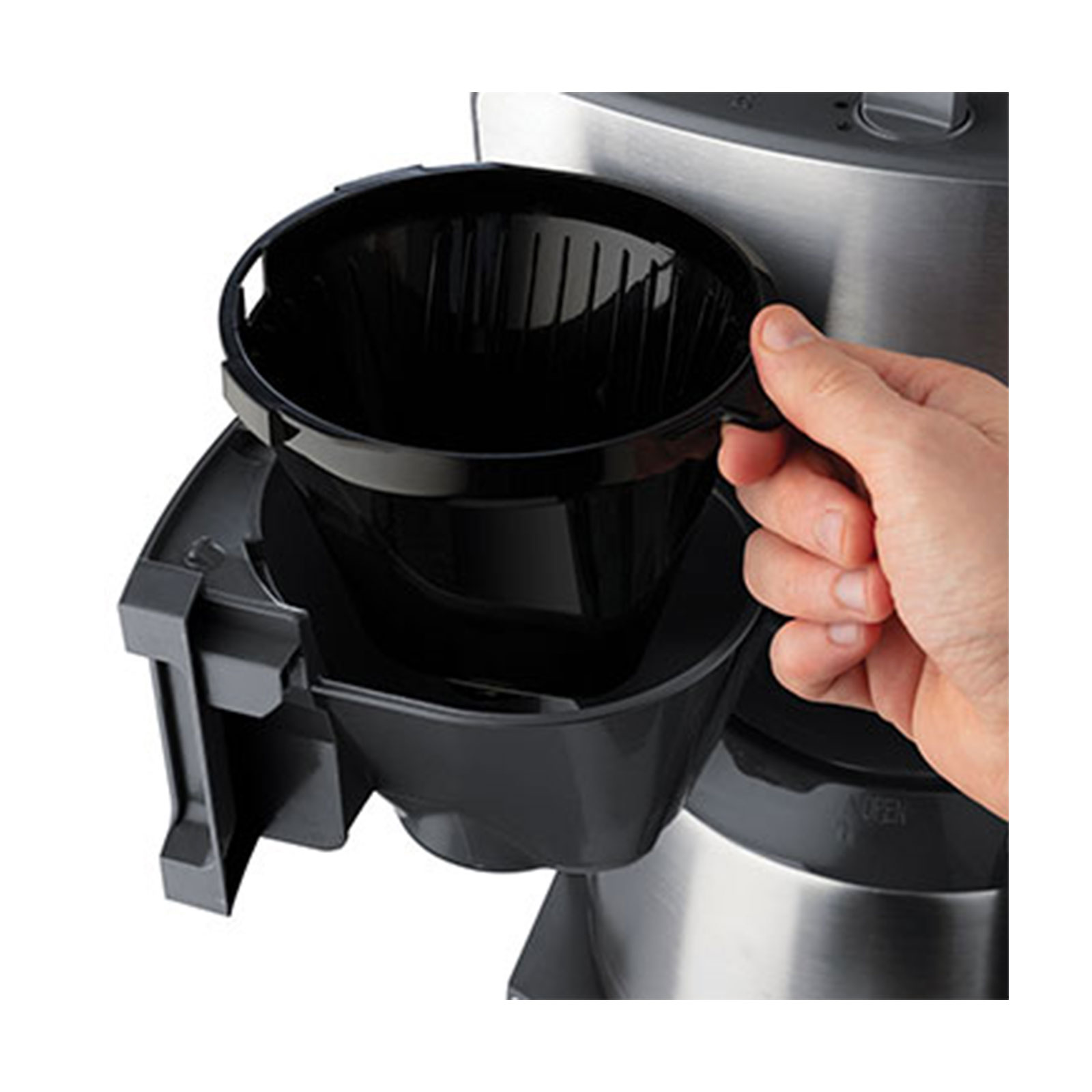 Russell Hobbs 25620-56 Grind & Brew Thermo-Kaffeeautomat mit Mahlwerk Edelstahl / schwarz