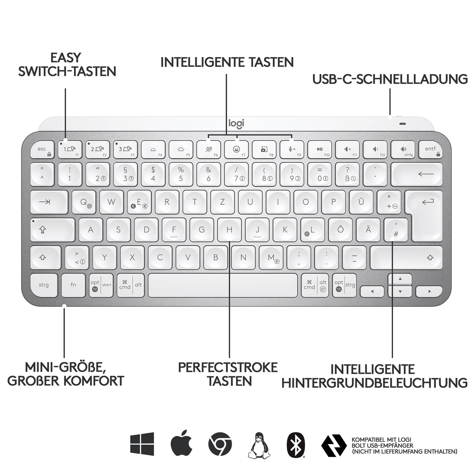 Logitech MX Keys Mini Tastatur