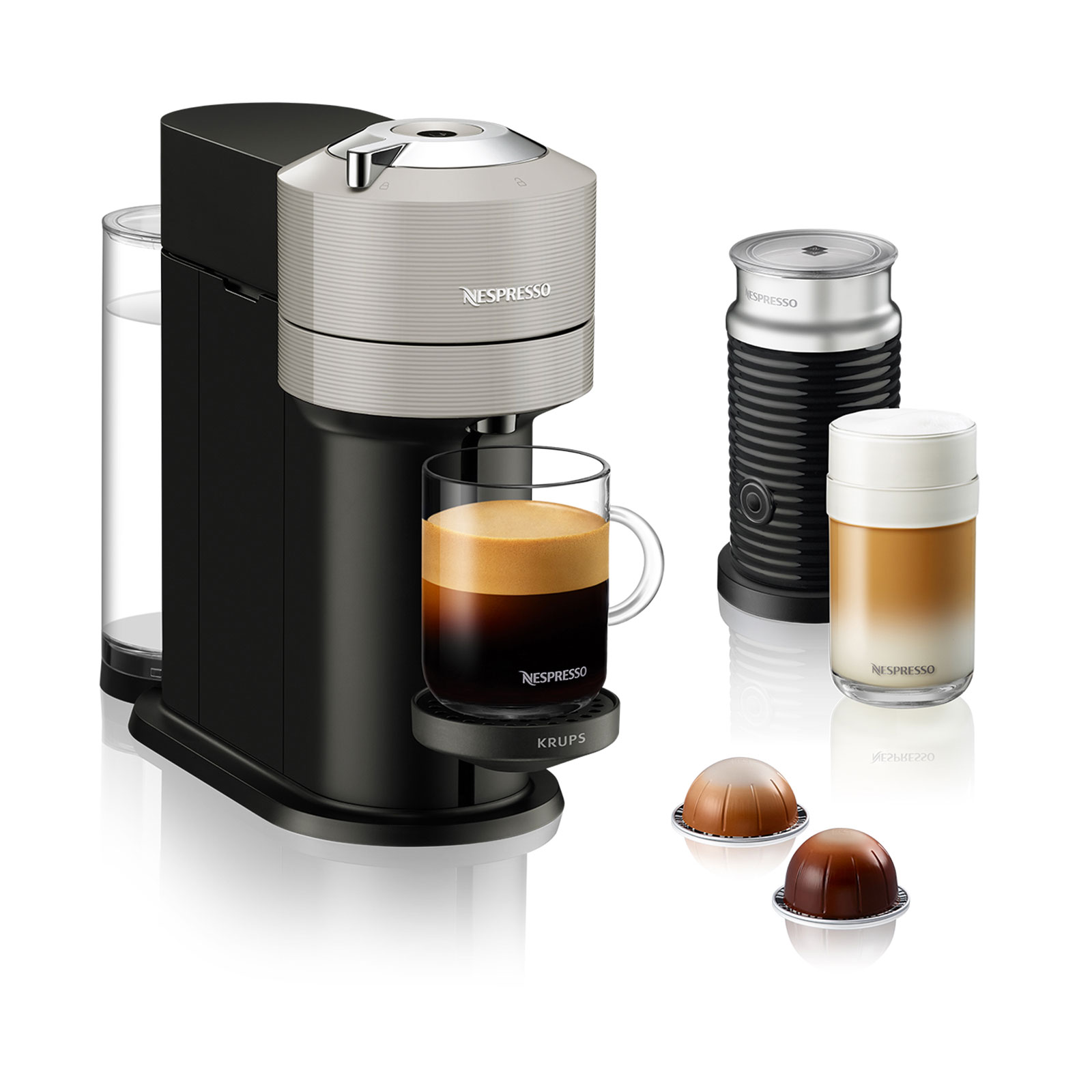 Krups XN 910B Nespresso Vertuo Next + Nespresso Aeroccino 3 Milchaufschäumer